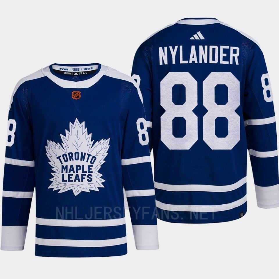Toronto Maple Leafs 2022 Reverse Retro 2.0 William Nylander 88 Blue Primegreen NHL Jersey Men's