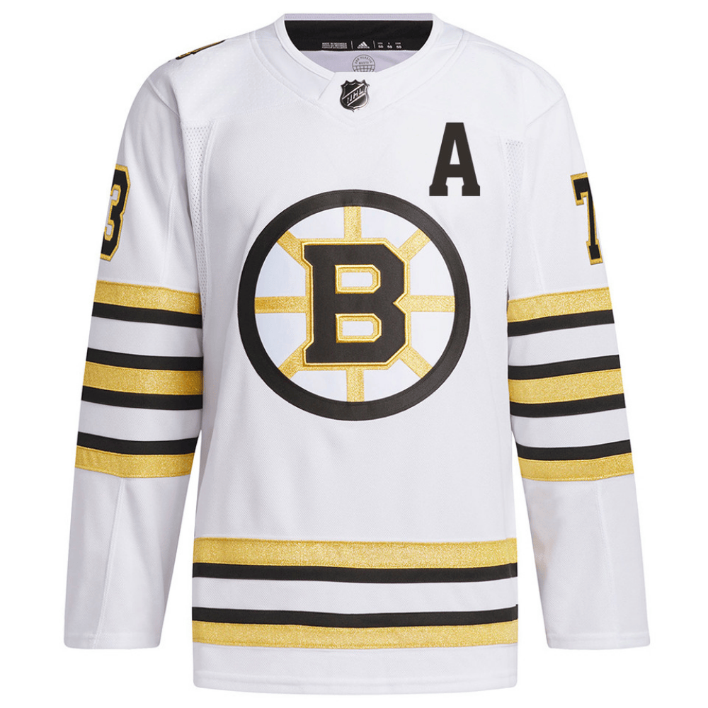 Charlie McAvoy 73 Boston Bruins 100th Anniversary Primegreen Away White NHL Jersey Men's