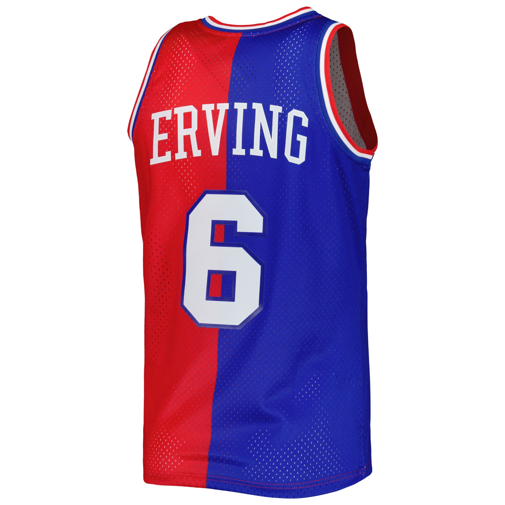 Mitchell Ness Julius Erving Royal/Red Philadelphia 76ers Hardwood Classics 1982/83 Split Swingman NBA Jersey Men's