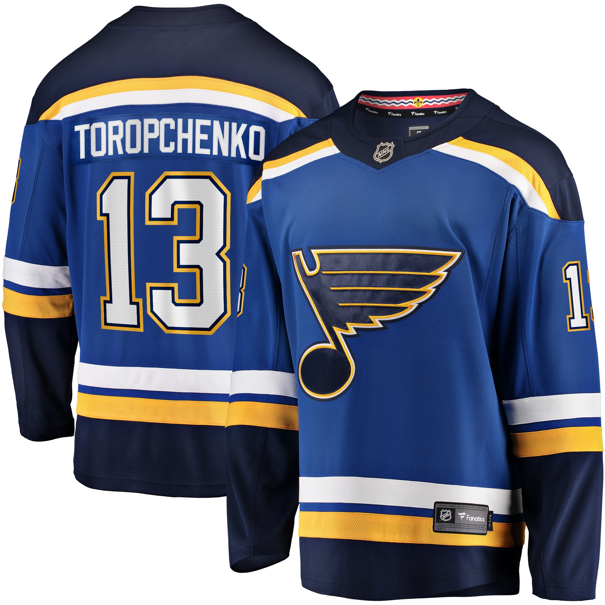 St. Louis Blues Alexey Toropchenko Blue Home Breakaway NHL Jersey Men's