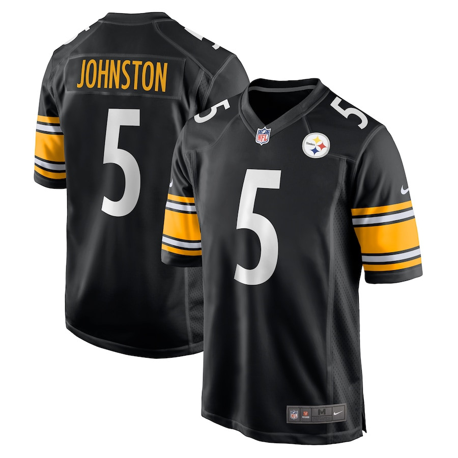 Cameron Johnston 5 Pittsburgh Steelers Game Black NFL Jersey Men's