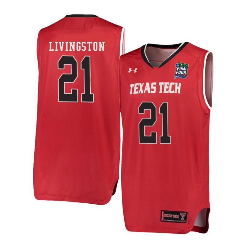 Under Armour 21 Anthony Livingston Red Texas Tech Red Raiders NCAA Jersey Men's