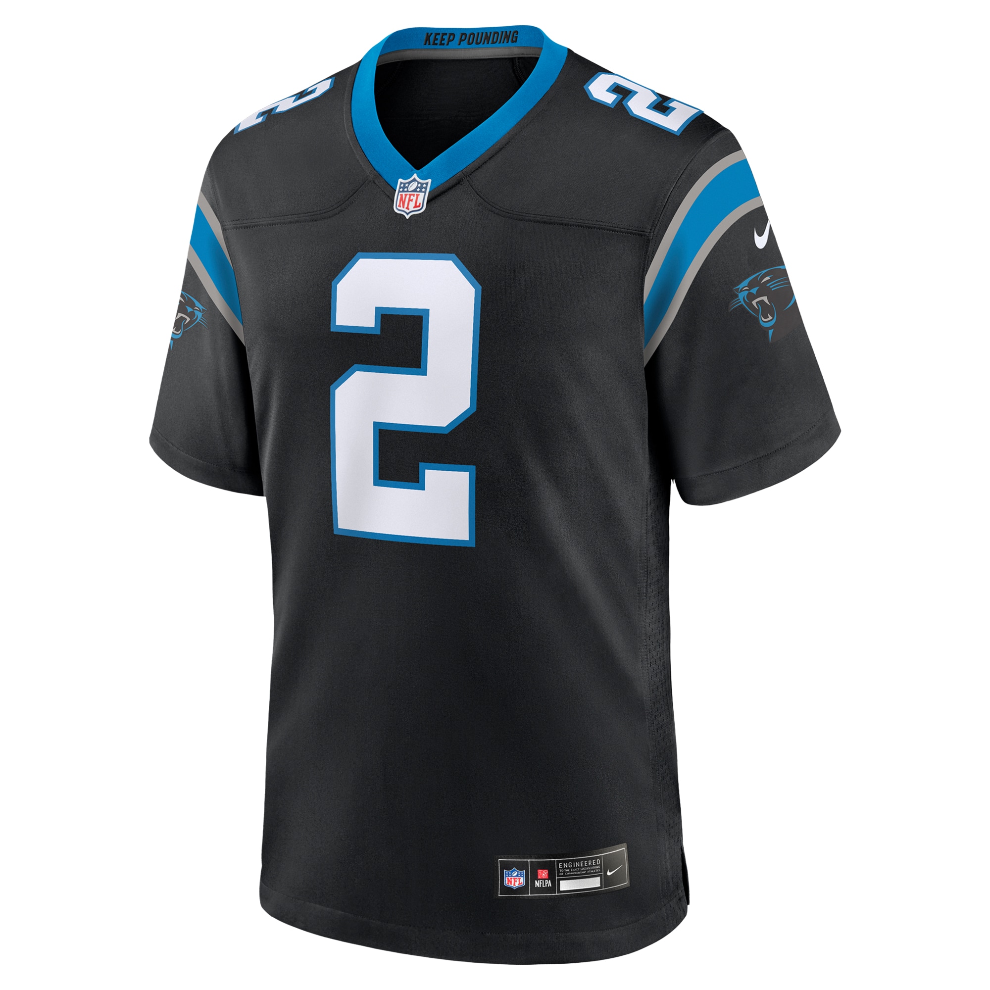 Carolina Panthers Mike Jackson Black Game NFL Jersey Men's