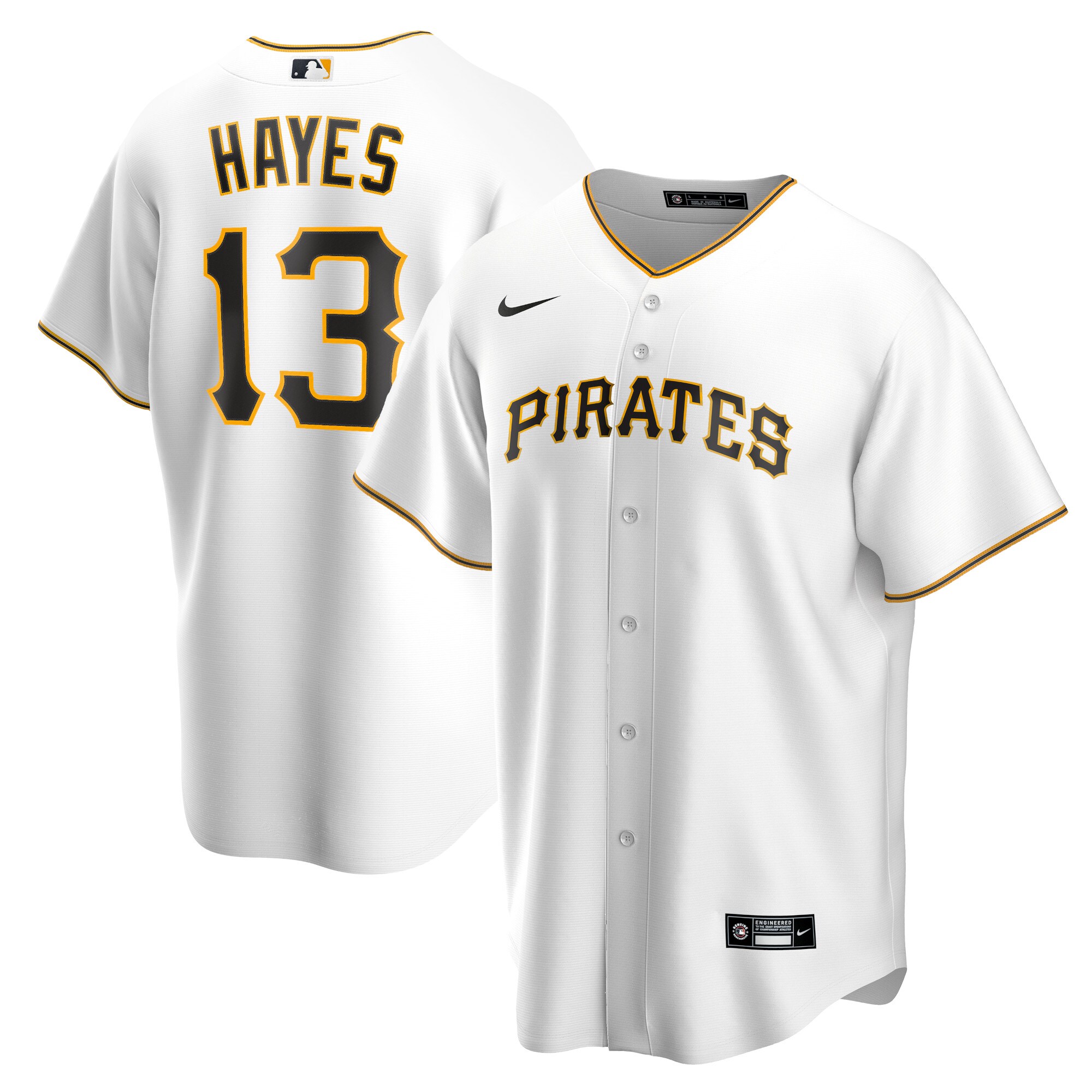 Pittsburgh Pirates Ke'Bryan Hayes White Home MLB Jersey Men's