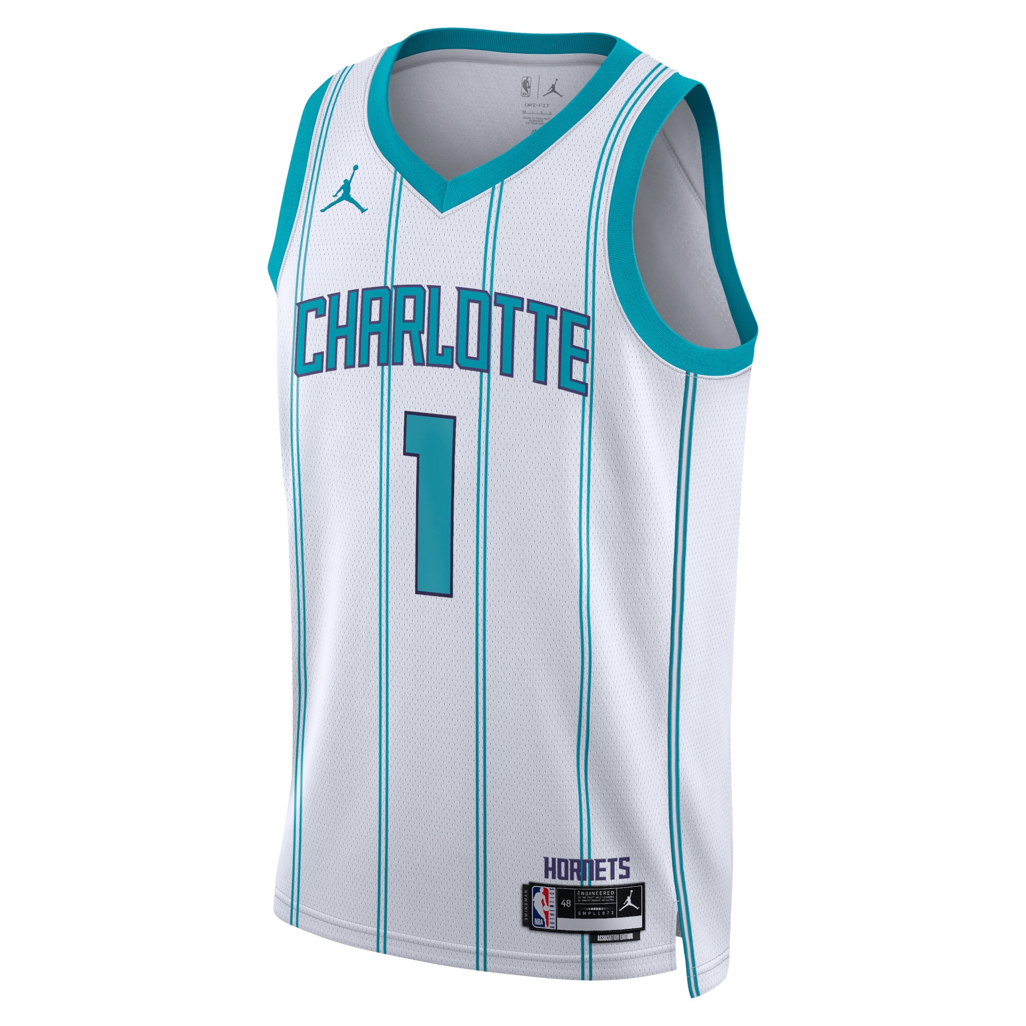 Charlotte Hornets Jordan Brand Association Edition Swingman White LaMelo Bal Unisex NBA Jersey Unisex