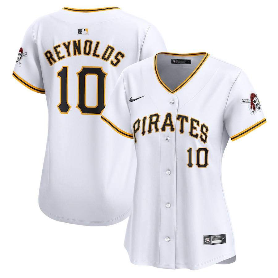 Bryan Reynolds 10 Pittsburgh Pirates Home Limited Player White MLB Jersey Women's