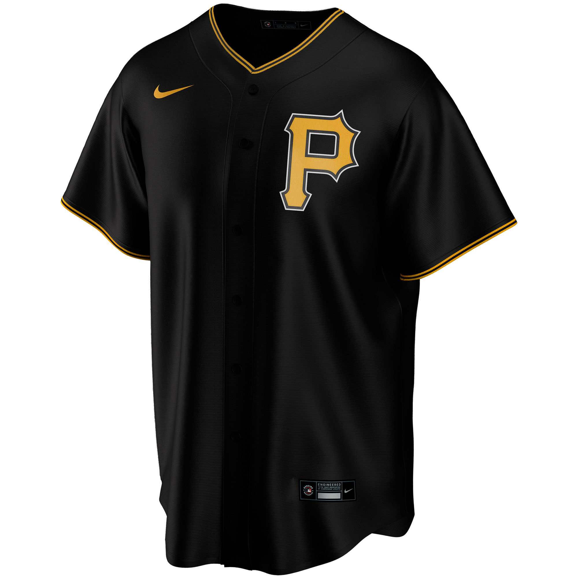 Pittsburgh Pirates Black Alternate Custom MLB Jersey Men's