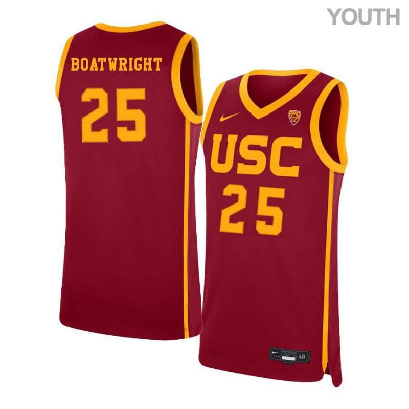 25 Bennie Boatwright Red Elite USC Trojans NCAA Jersey Youth