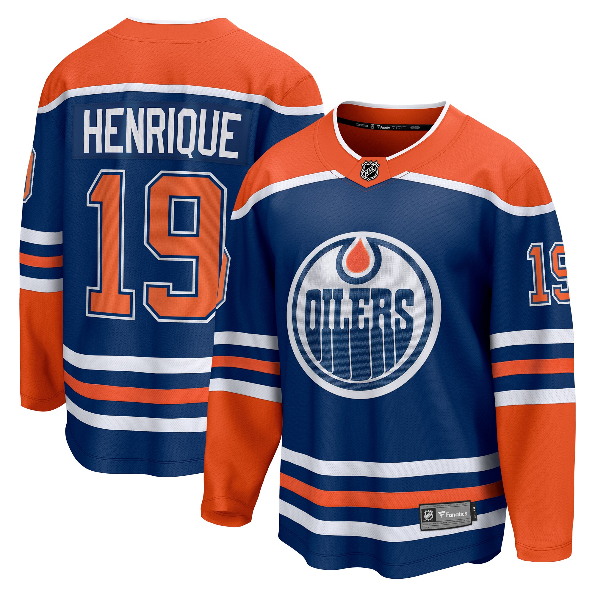 Edmonton Oilers Adam Henrique Royal Home Breakaway NHL Jersey Men's