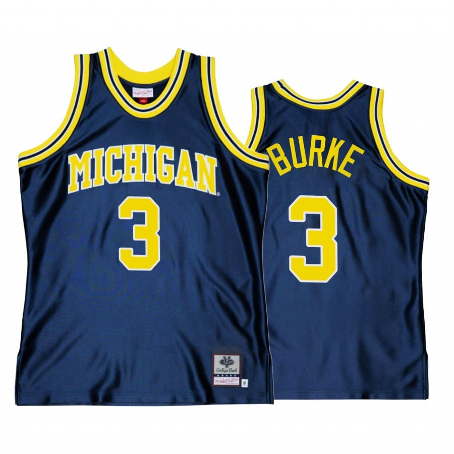Trey Burke 3 Michigan Wolverines Navy Throwback NCAA Jersey Men's