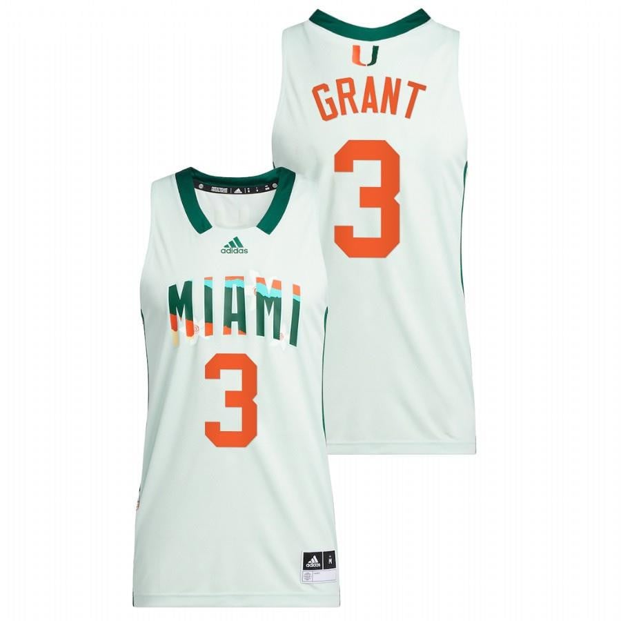 Miami Hurricanes Malcolm Grant White Honoring Black Excellence NCAA Jersey Men's