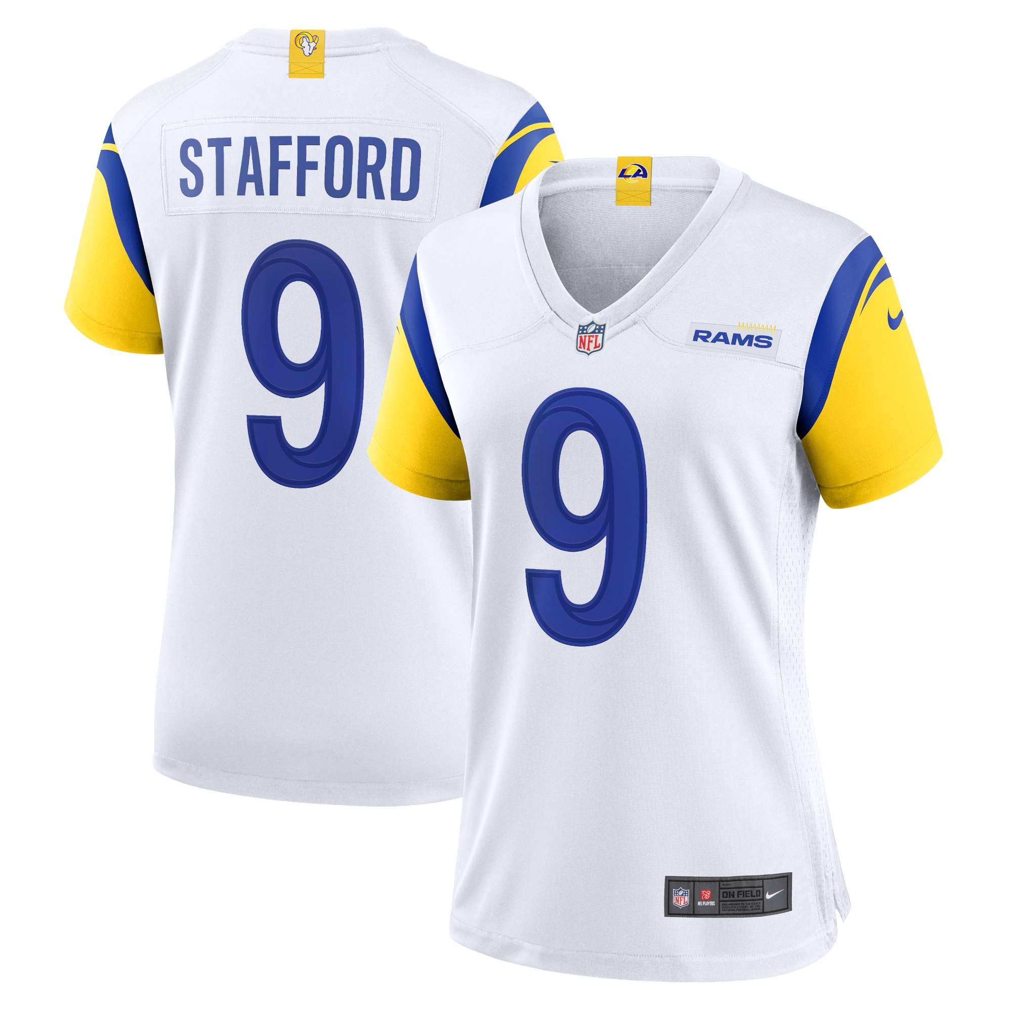Los Angeles Rams Matthew Stafford White Player NFL Jersey Women's