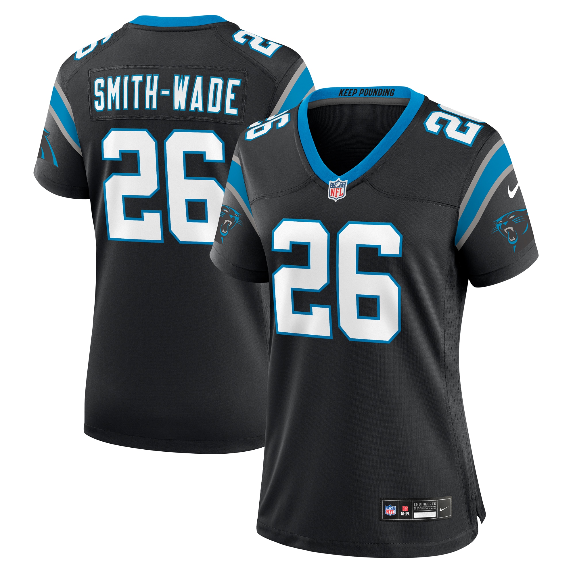 Carolina Panthers Chau Smith-Wade Black Game NFL Jersey Women's