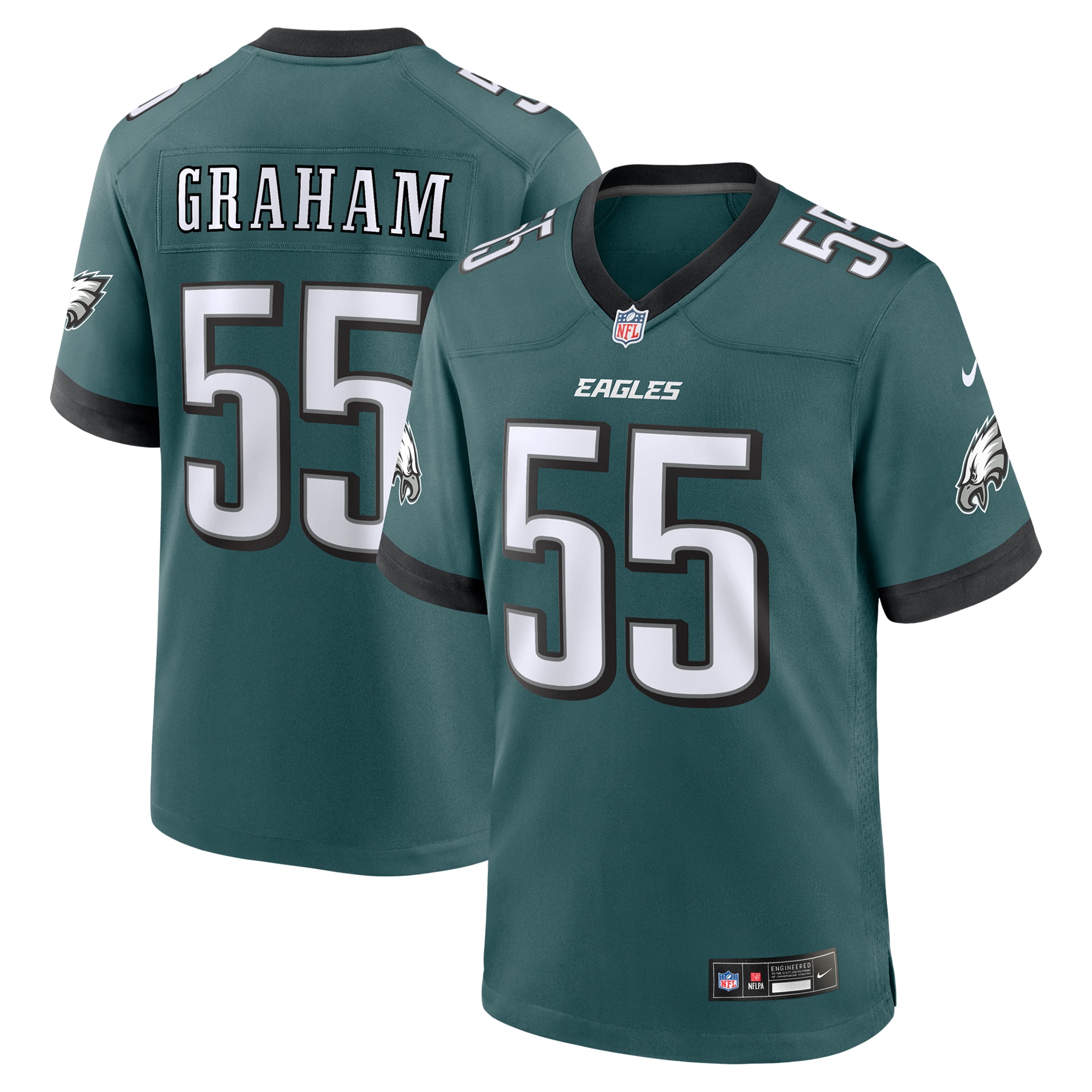 Philadelphia Eagles Brandon Graham Midnight Green Team Game NFL Jersey Men's