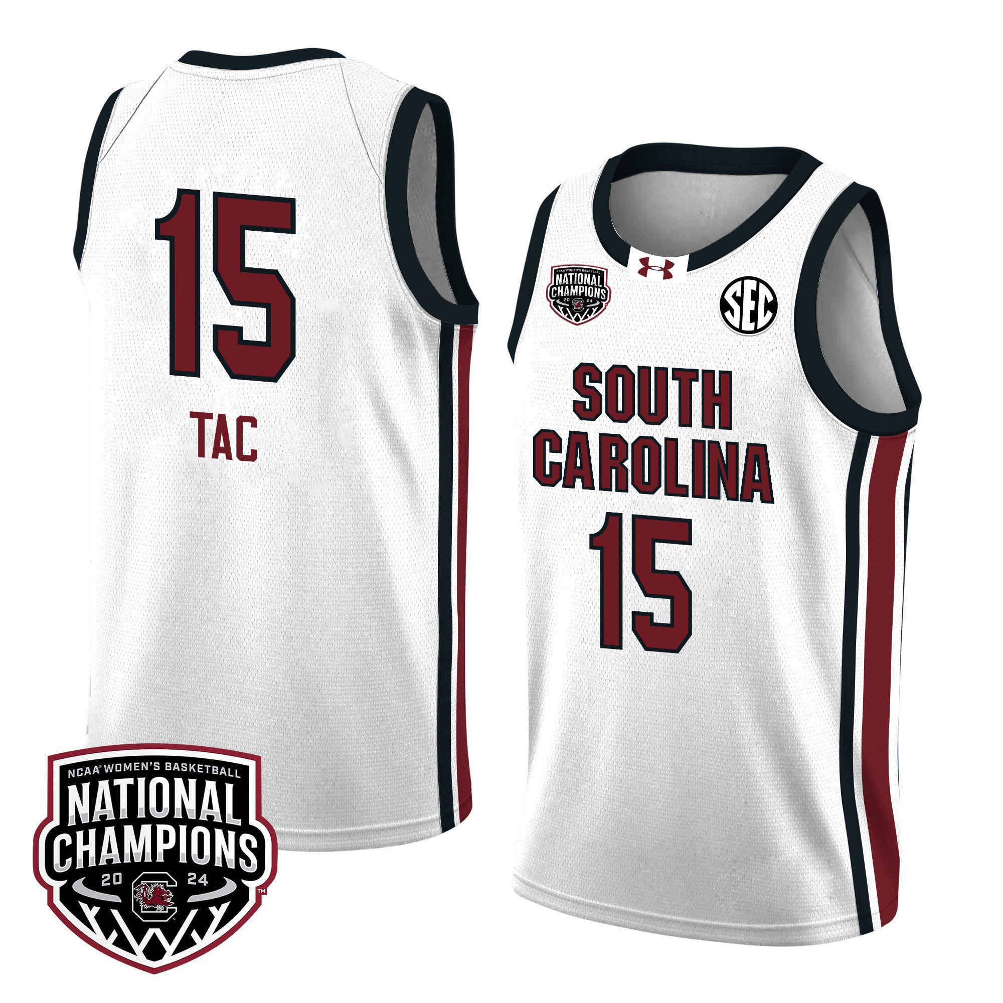 Adhel Tac 15 South Carolina 2024 National Champions Patch Unisex NCAA Jersey Unisex
