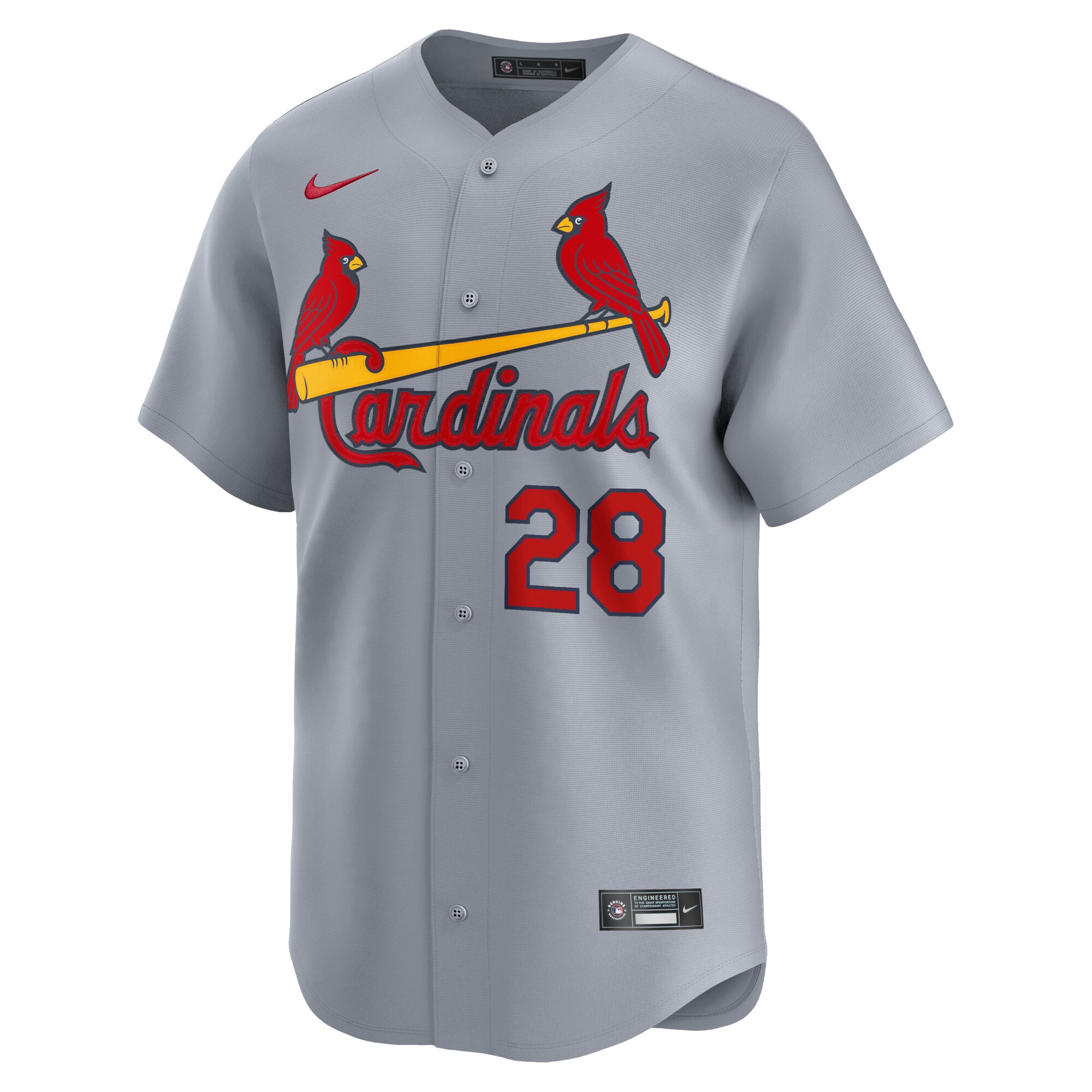St. Louis Cardinals Nolan Arenado Gray Away Limited Player MLB Jersey Men's