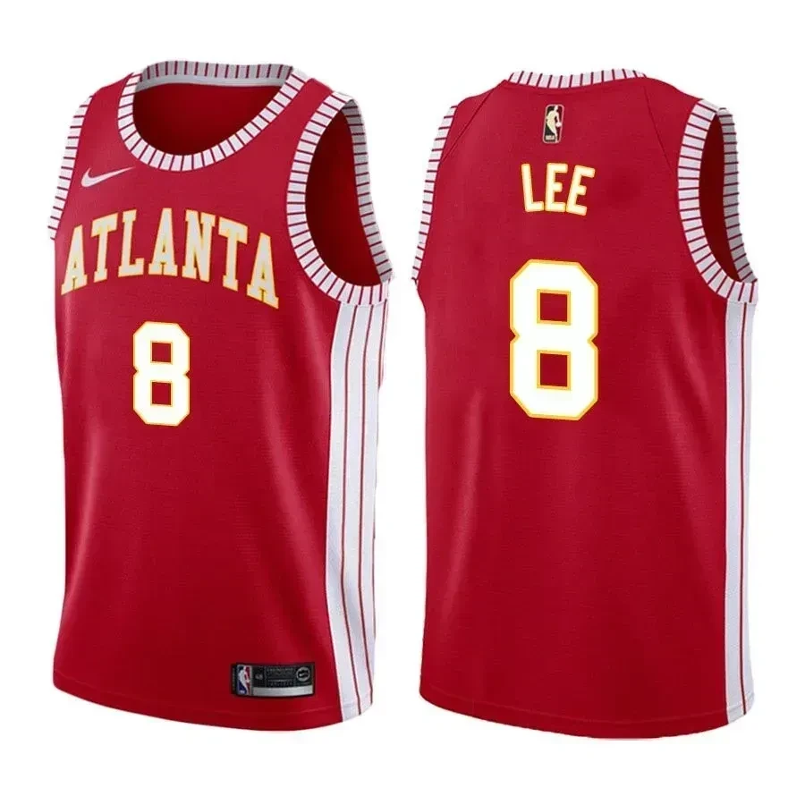 Atlanta Hawks Damion Lee 8 Classic Edition Red NBA Jersey Men's