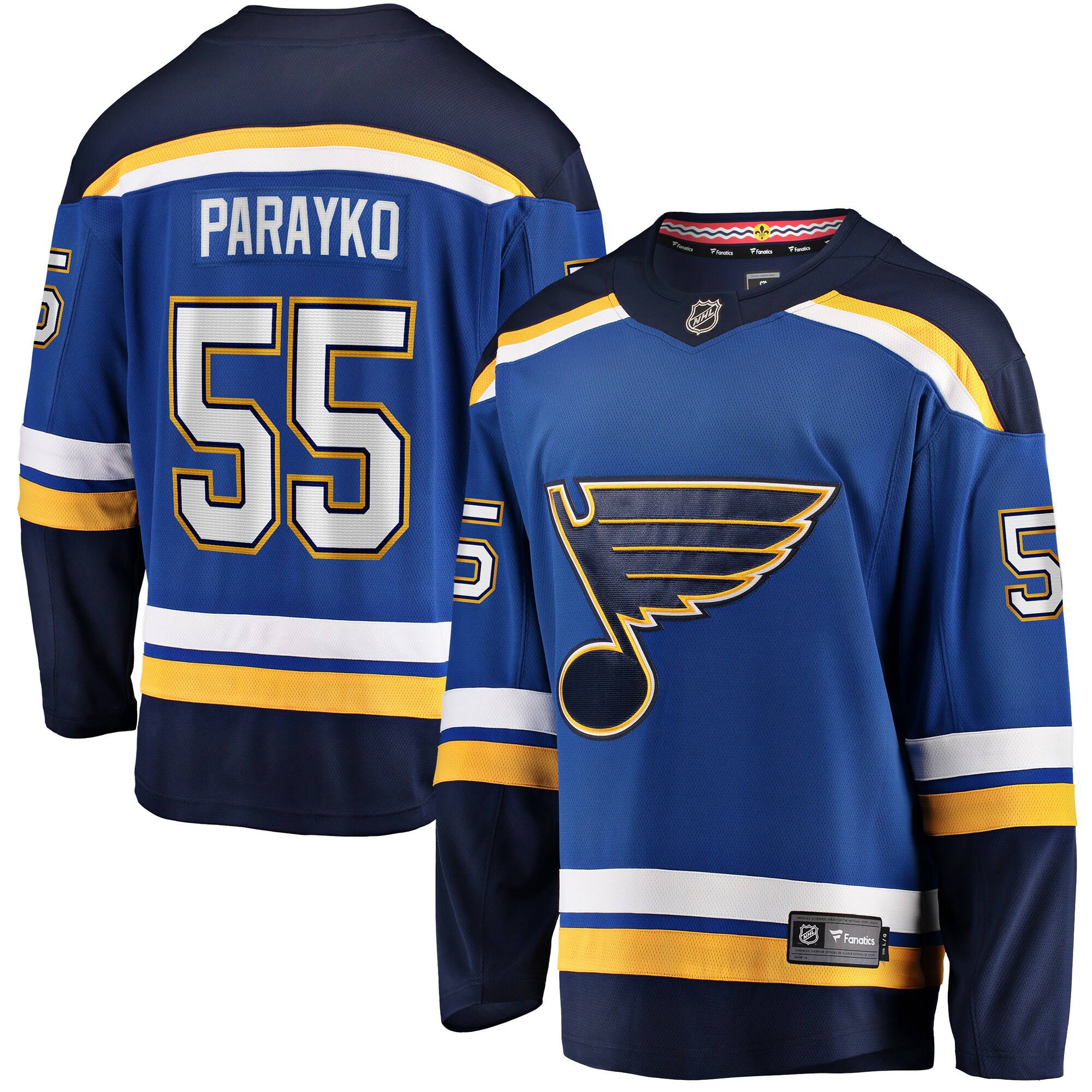St. Louis Blues Colton Parayko Blue Home Breakaway Player NHL Jersey Men's