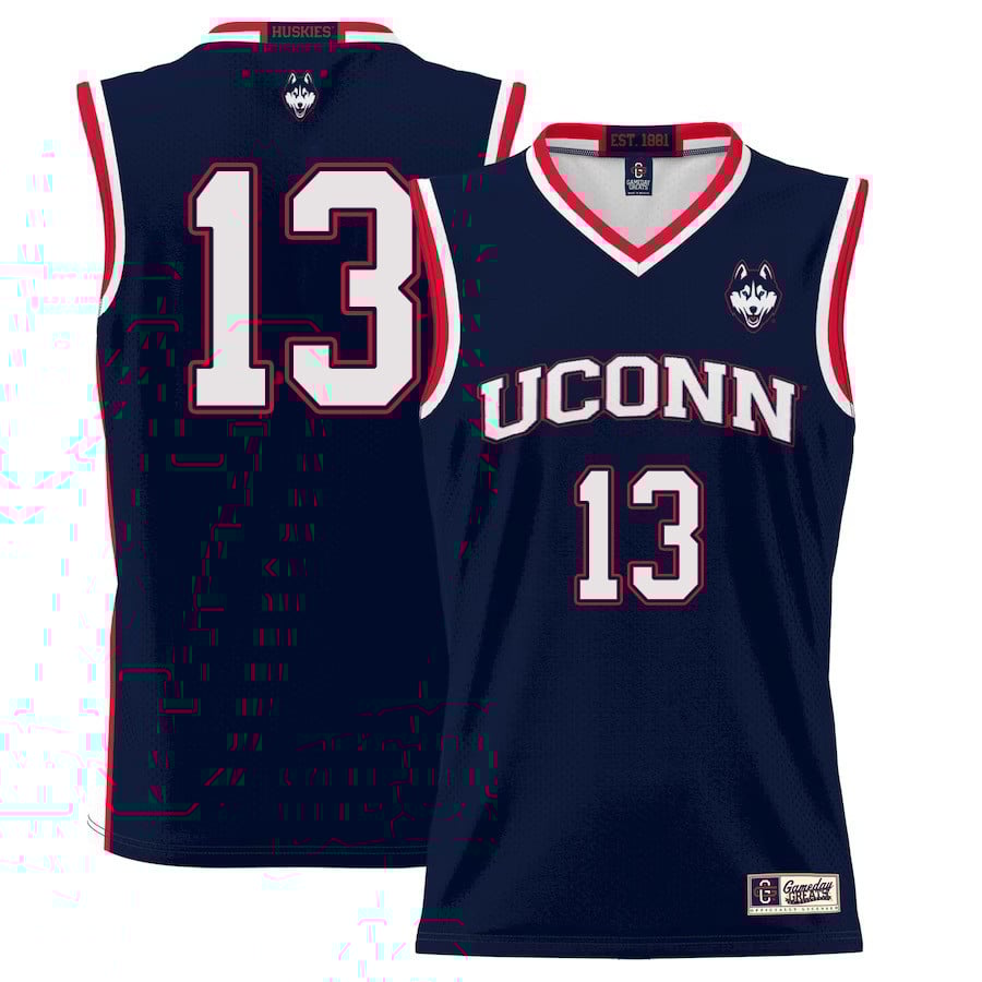 Richie Springs 13 UConn Huskies Navy NCAA Jersey Men's