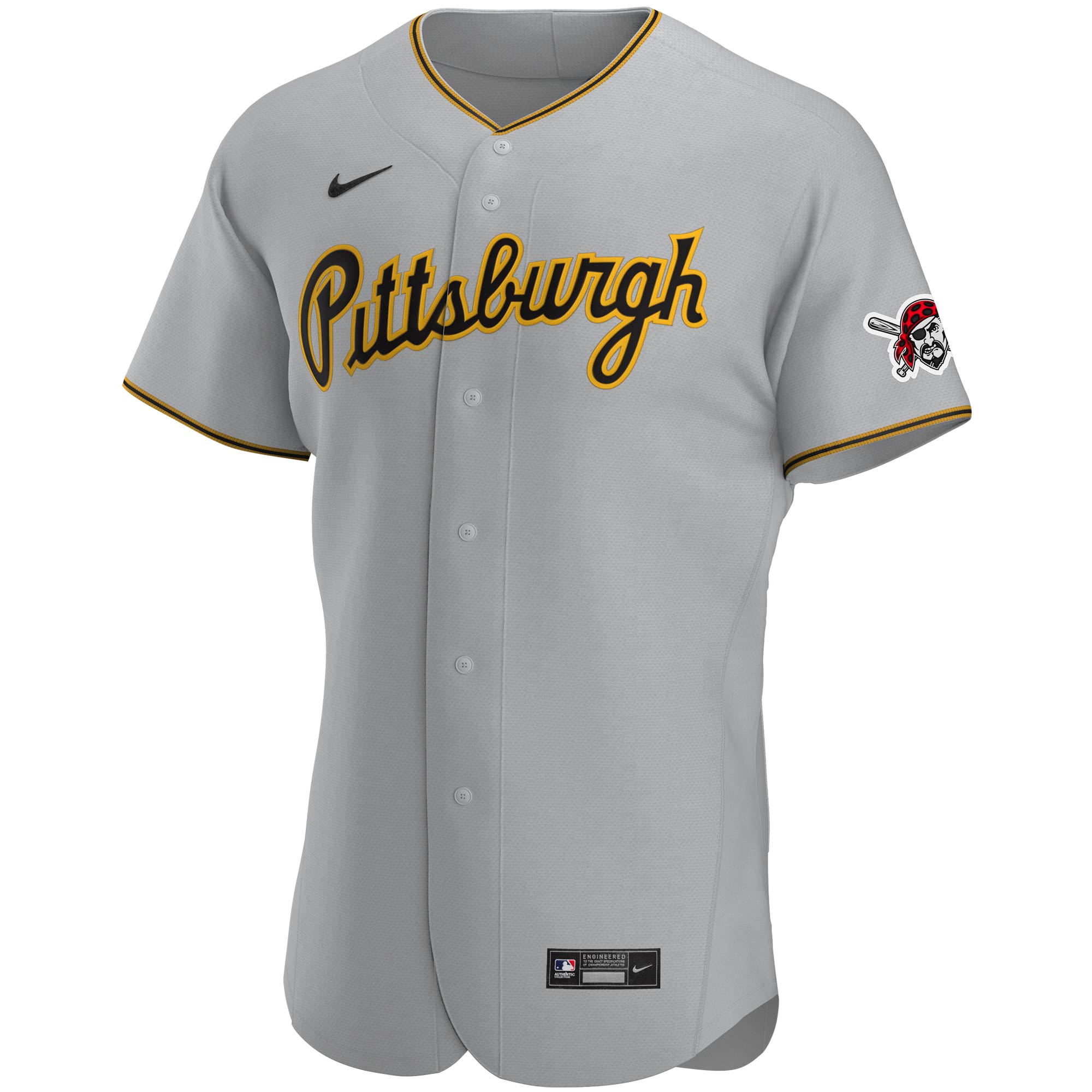 Pittsburgh Pirates Gray Road Team MLB Jersey Men's