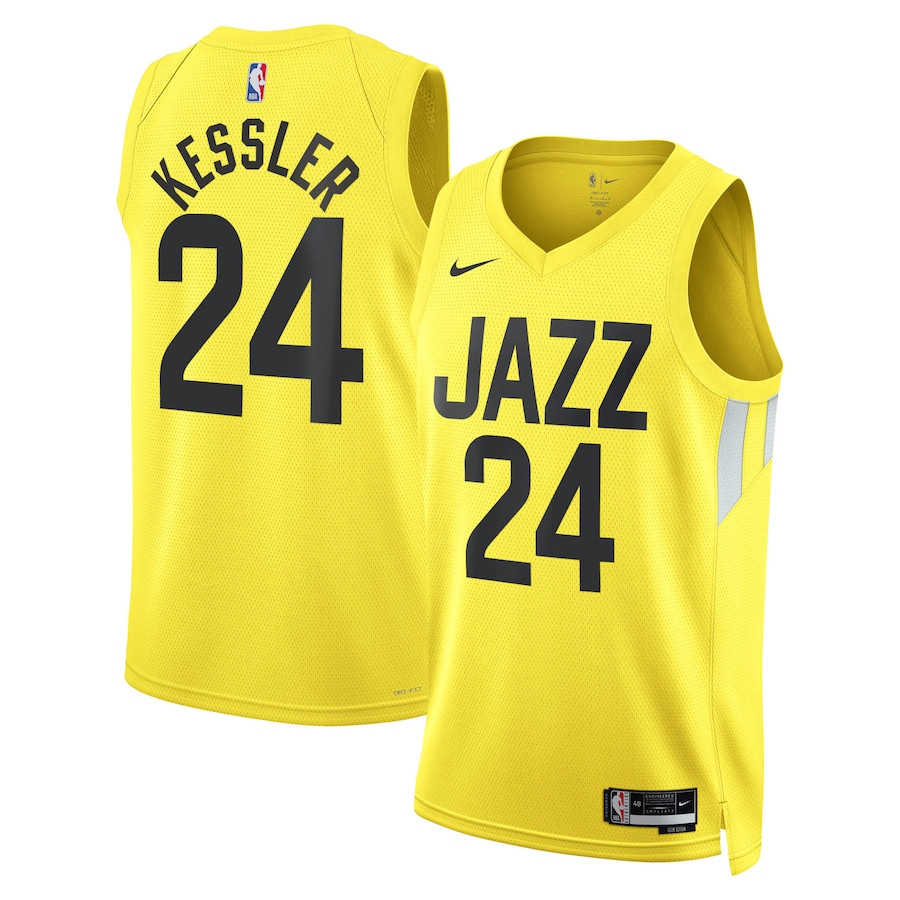 Walker Kessler 24 Utah Jazz Unisex Swingman Icon Edition Gold NBA Jersey Unisex