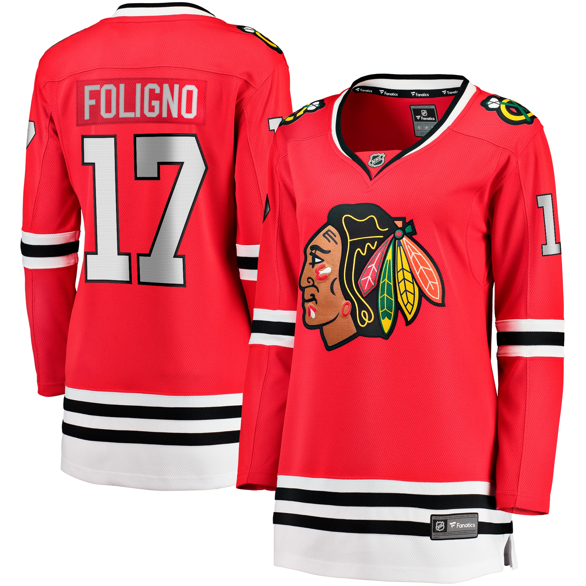 Chicago Blackhawks Nick Foligno Red Home Breakaway Player NHL Jersey Women's