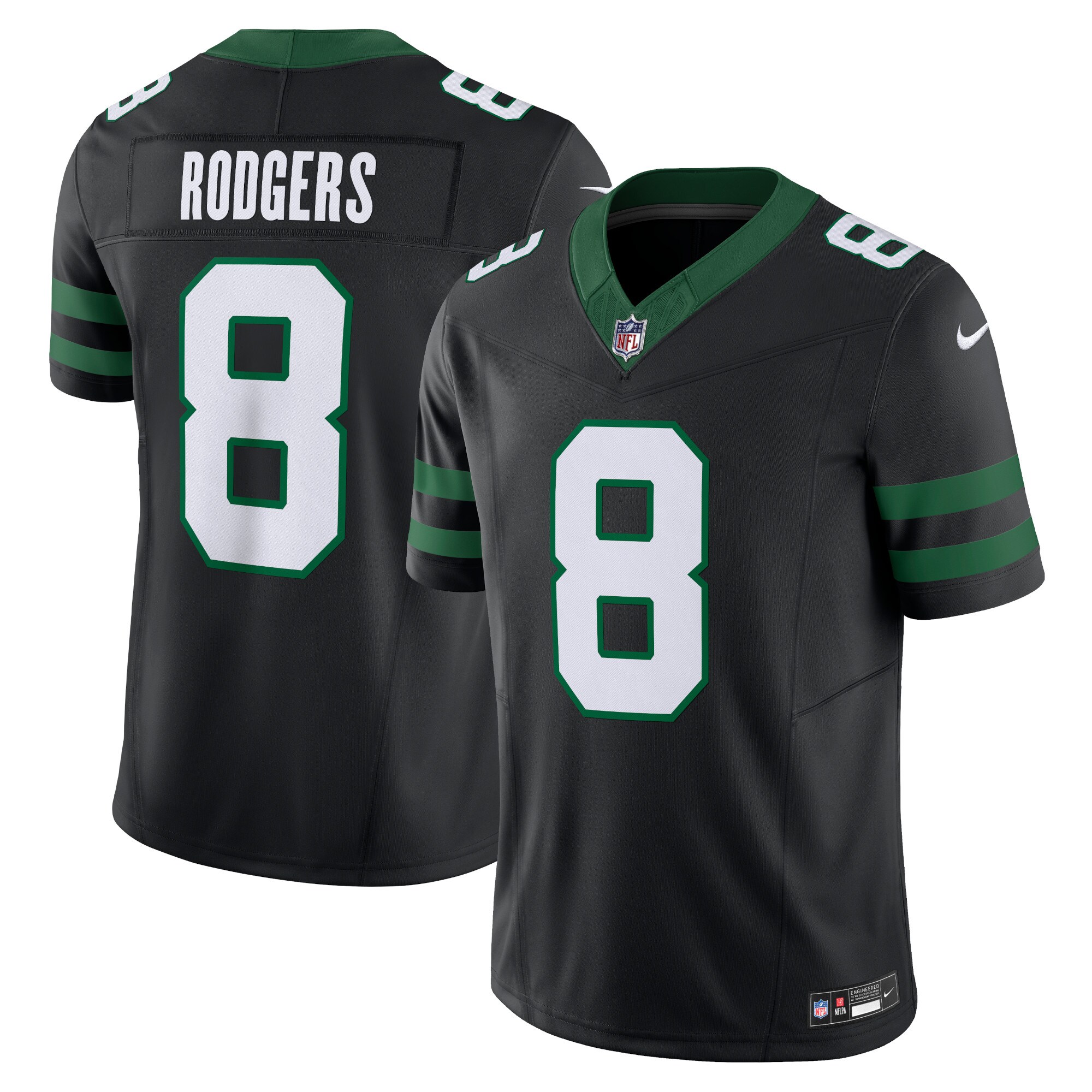 New York Jets Aaron Rodgers Legacy Black Alternate Vapor F.U.S.E. Limited NFL Jersey Men's