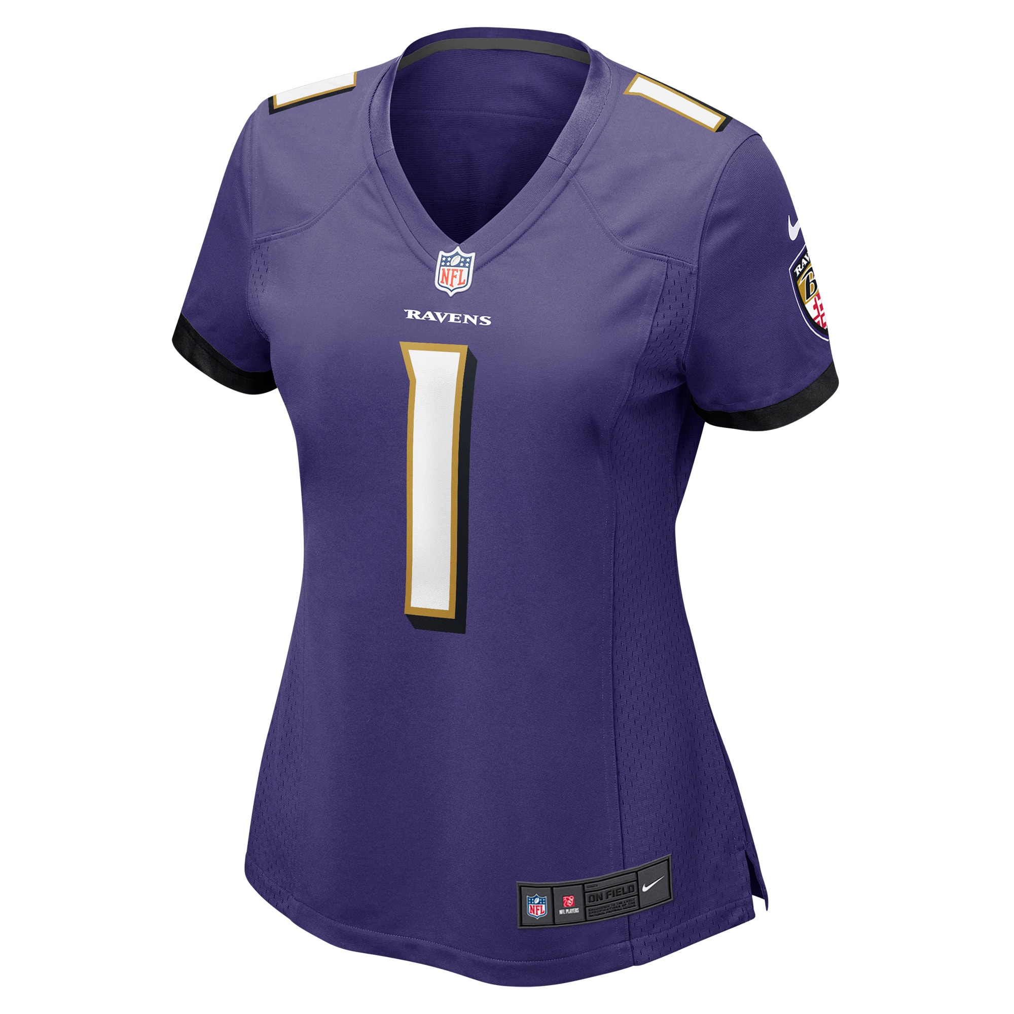 Baltimore Ravens Number 1 Mom Purple Game NFL Jersey Women's