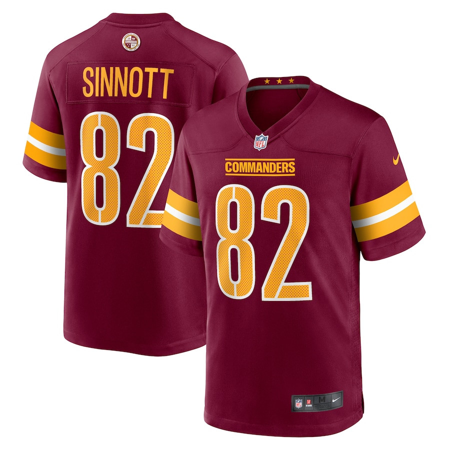 Ben Sinnott 82 Washington Commanders Game Burgundy NFL Jersey Men's