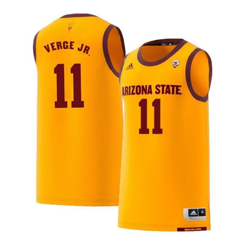 11 Alonzo Verge Jr Yellow Retro Arizona State Sun Devils NCAA Jersey Men's