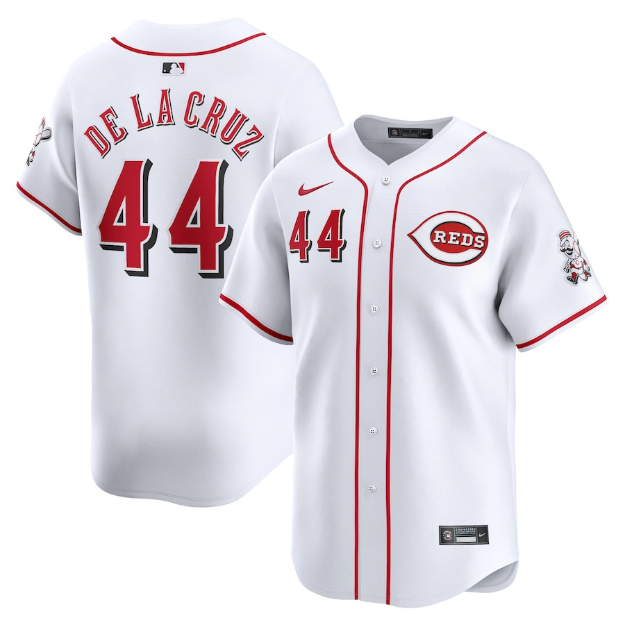 Elly De La Cruz 44 Cincinnati Reds Home Limited Player White MLB Jersey Men's