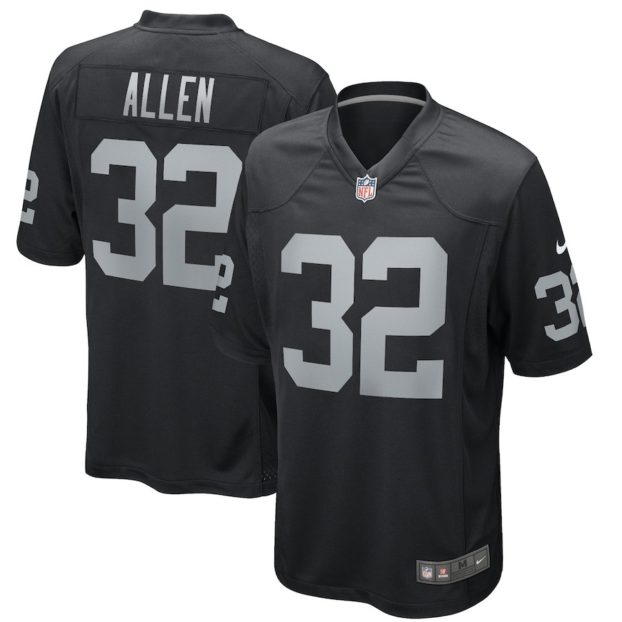 Marcus Allen 32 Las Vegas Raiders Game Retired Black NFL Jersey Men's