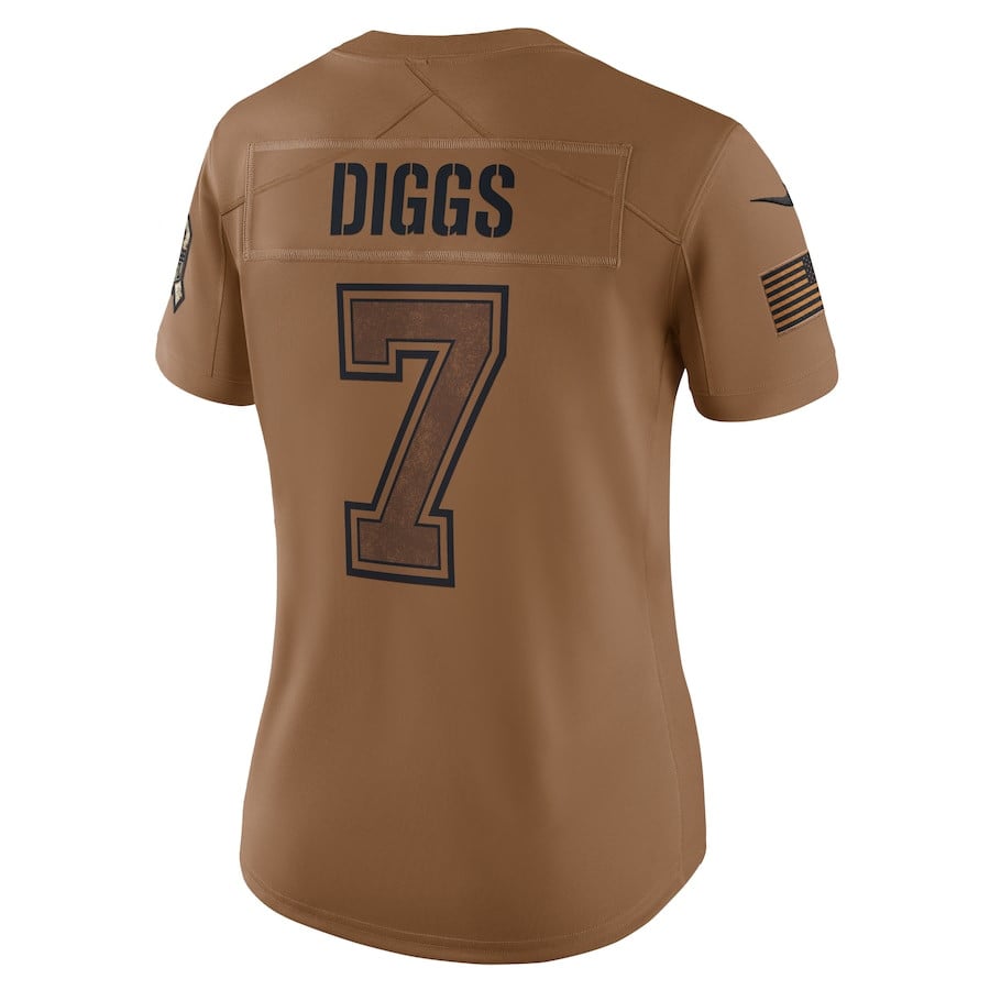 Trevon Diggs 7 Dallas Cowboys 2023 Salute To Service Limited Brown NFL Jersey Women's