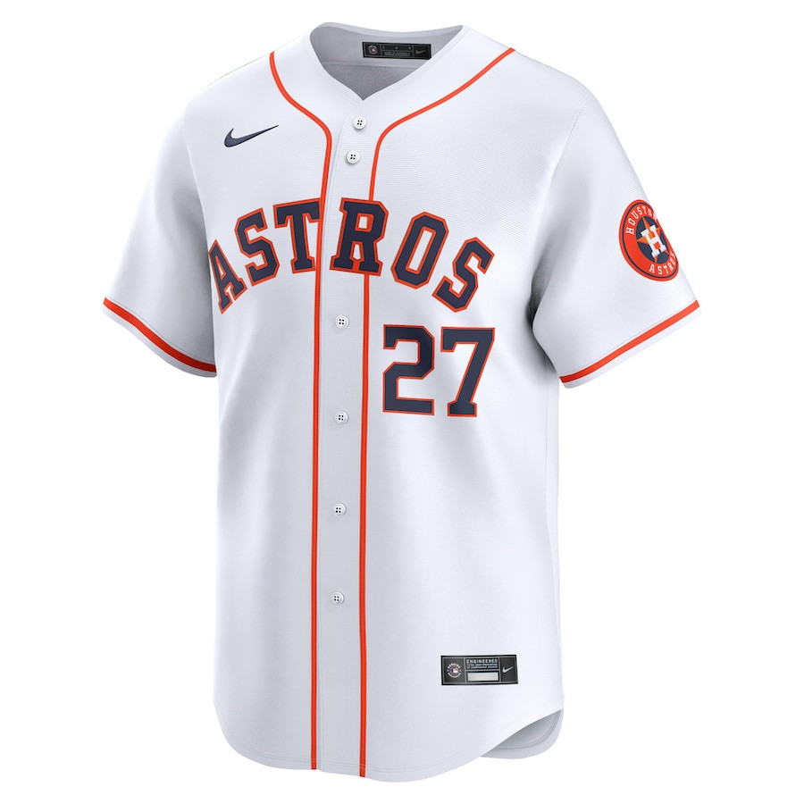 Jose Altuve 27 Houston Astros Home Limited Player White MLB Jersey Men's