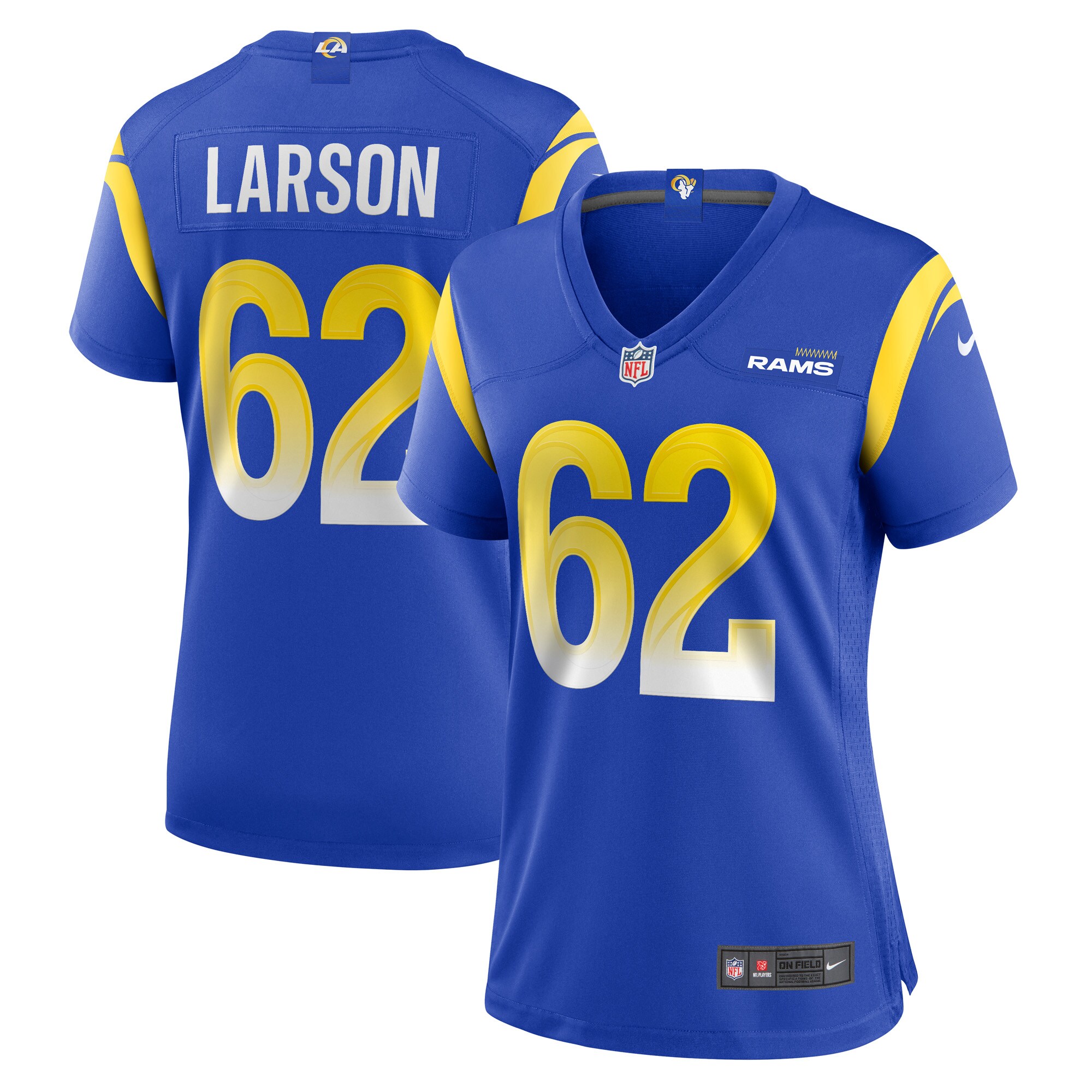 Los Angeles Rams Blake Larson Royal Game NFL Jersey Women's