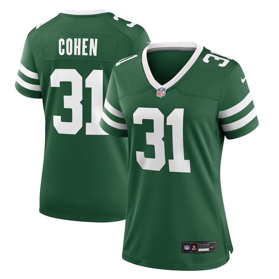 Tarik Cohen 31 New York Jets Team Game Legacy Green NFL Jersey Women's