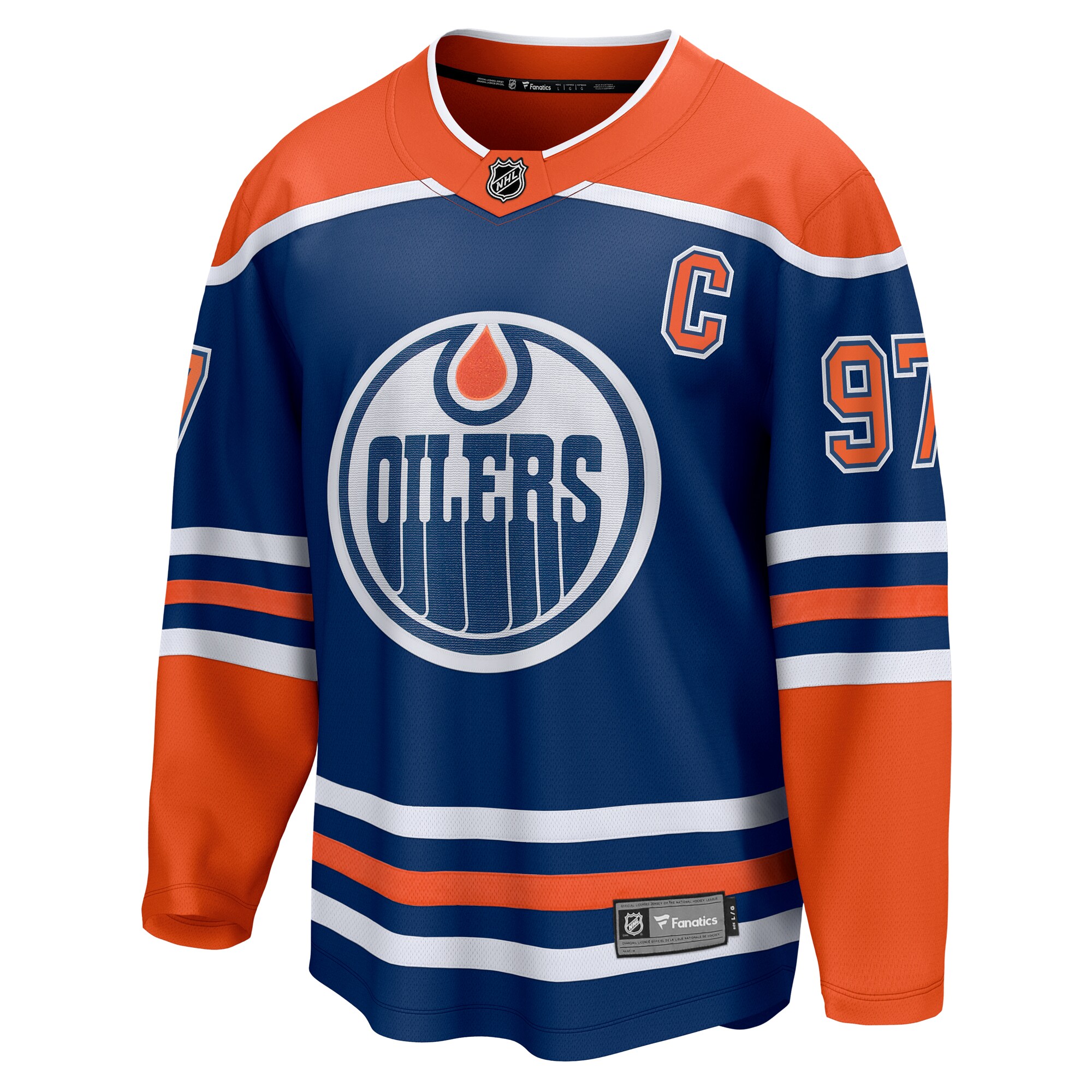 Edmonton Oilers Connor McDavid Royal Home Breakaway NHL Jersey Men's