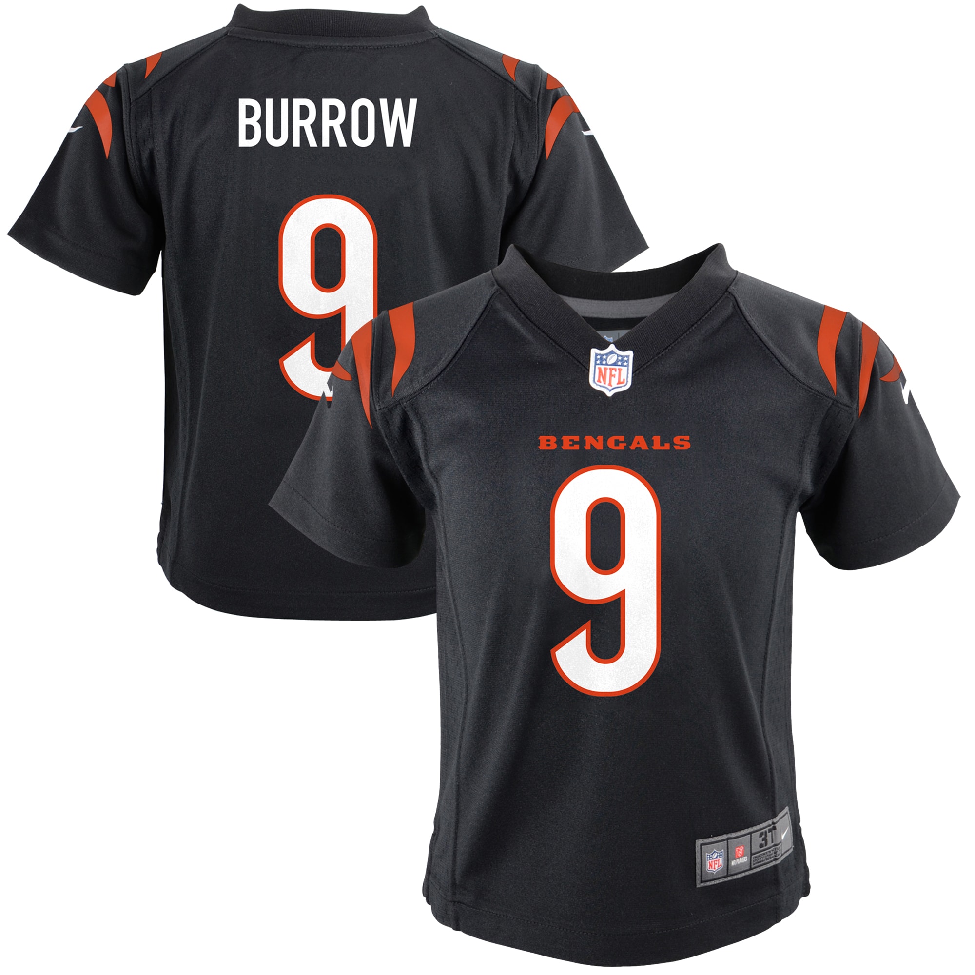 Preschool Cincinnati Bengals Joe Burrow Black Game NFL Jersey Men's
