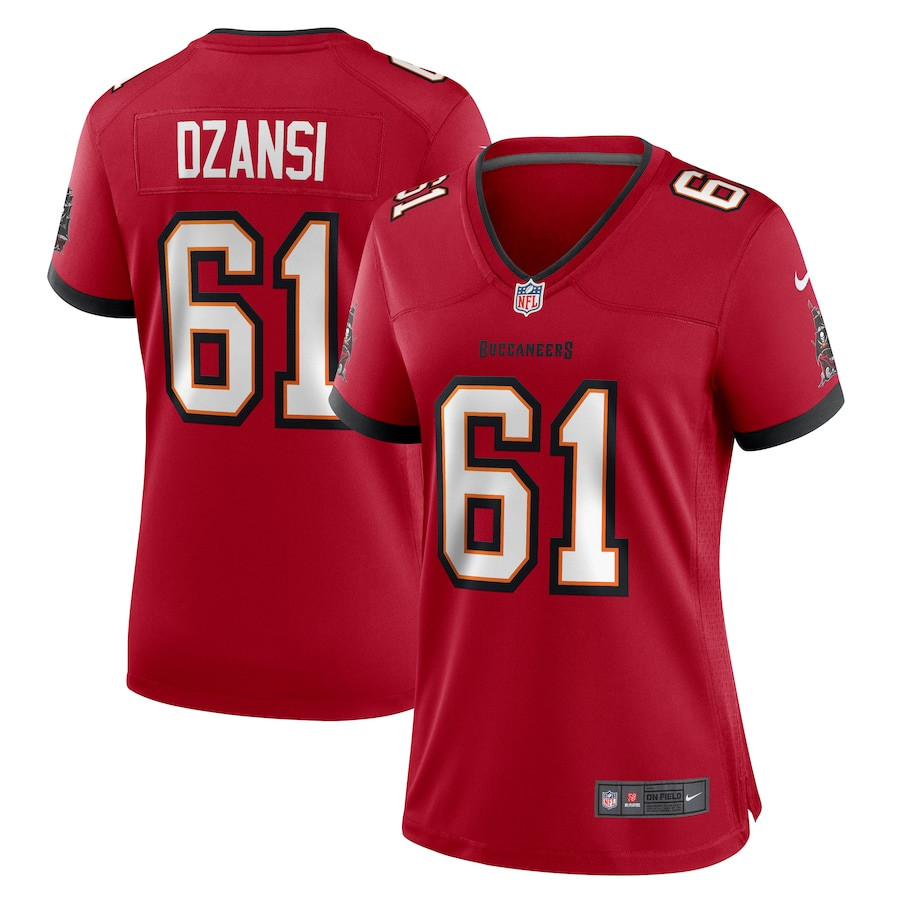 Silas Dzansi 61 Tampa Bay Buccaneers Game Red NFL Jersey Women's