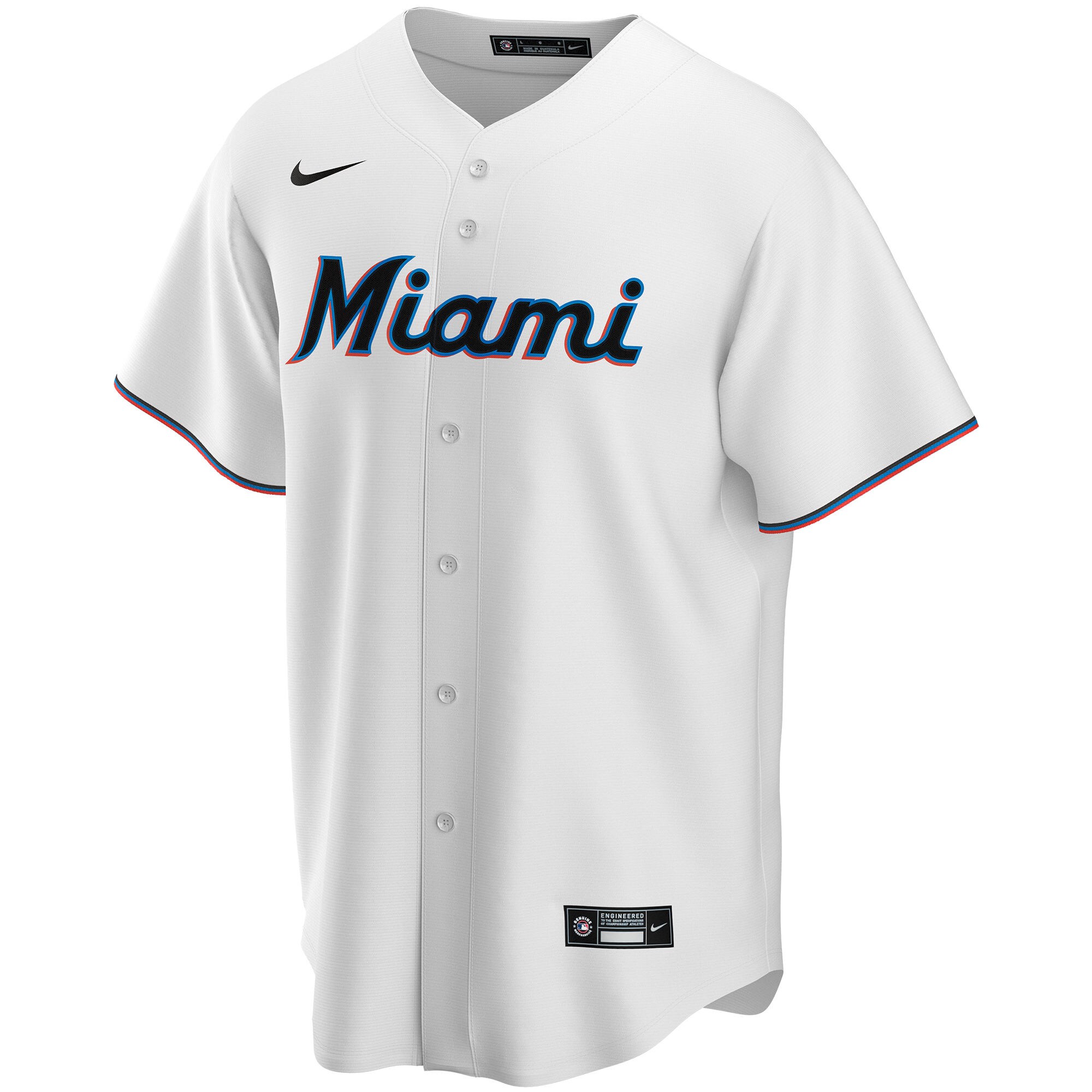 Miami Marlins White Home Custom MLB Jersey Men's