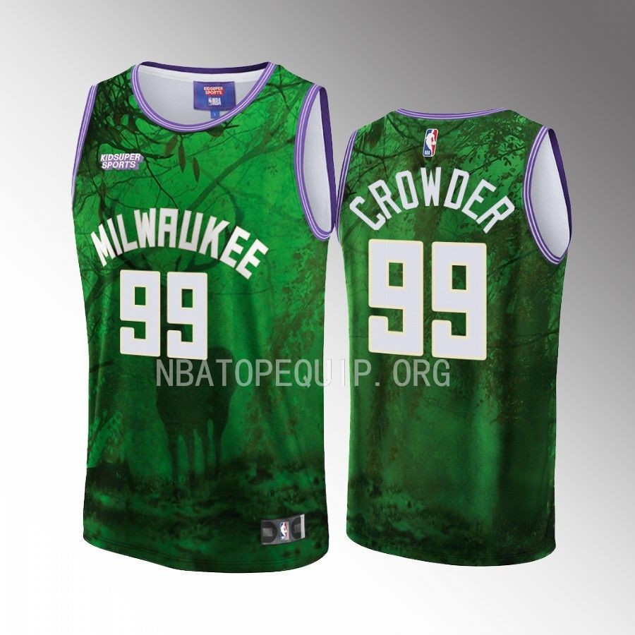 Jae Crowder 99 Milwaukee Bucks KidSuper Studio Unisex Hometown NBA Jersey Unisex