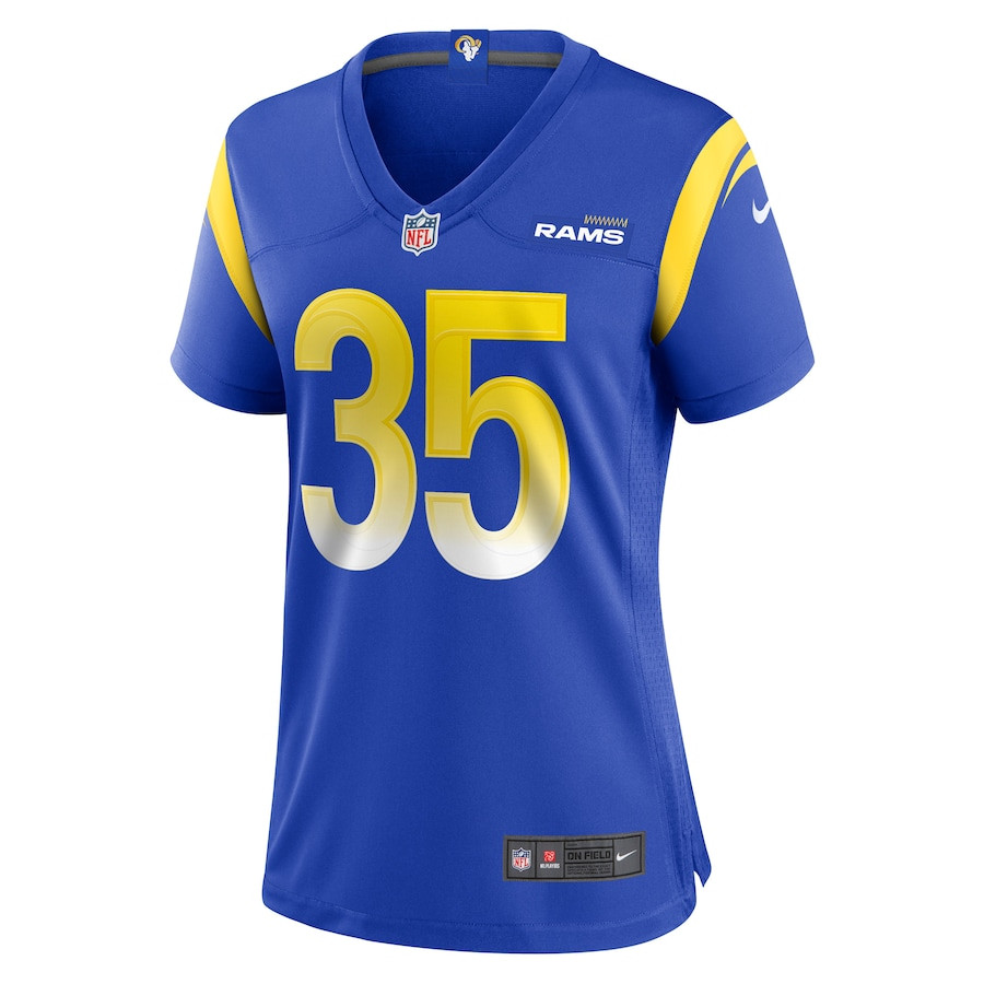 Jake Hummel 35 Los Angeles Rams Game Royal NFL Jersey Women's
