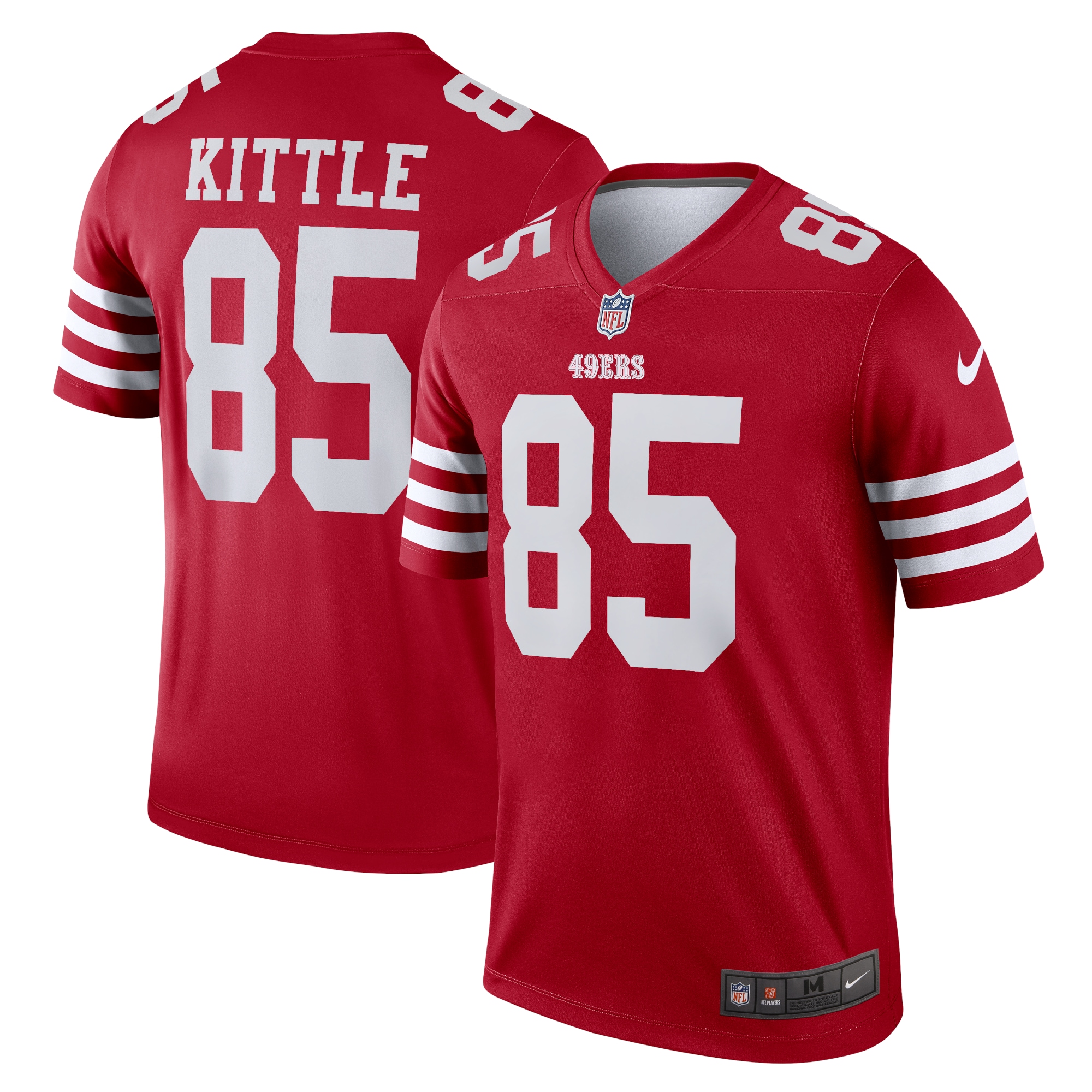 San Francisco 49ers George Kittle Scarlet Team Legend Player Performance Top NFL Jersey Men's