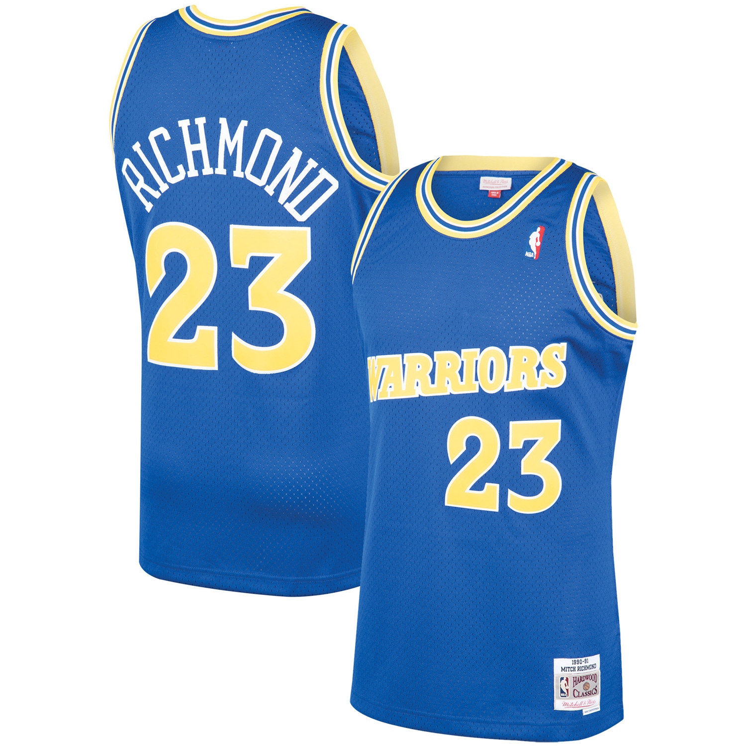 Mitchell Ness Mitch Richmond Royal Golden State Warriors 1990-91 Hardwood Classics Swingman Player NBA Jersey Men's