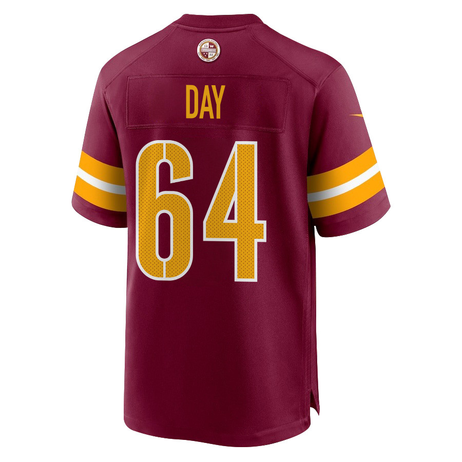 Sheldon Day 64 Washington Commanders Super Bowl LIX New Orleans Patch Game Burgundy NFL Jersey Men's