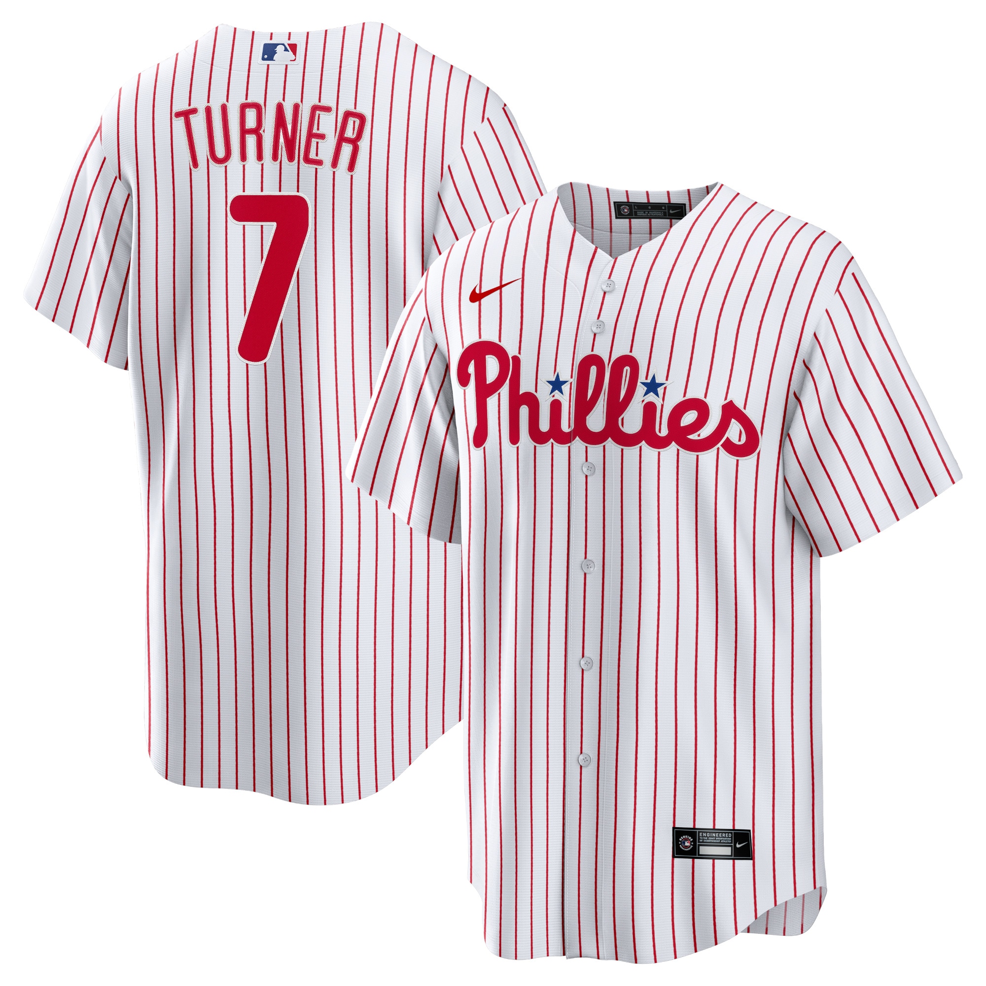 Philadelphia Phillies Trea Turner White Home Player MLB Jersey Men's