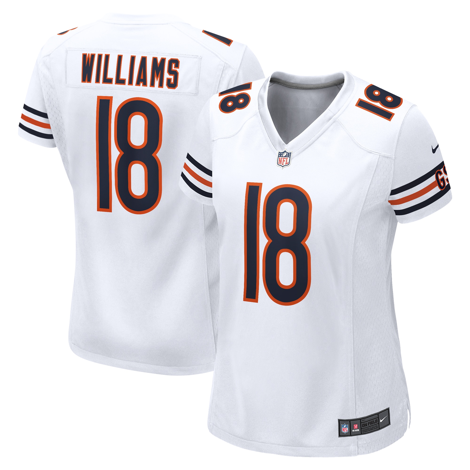 Chicago Bears Caleb Williams White Game Player NFL Jersey Women's