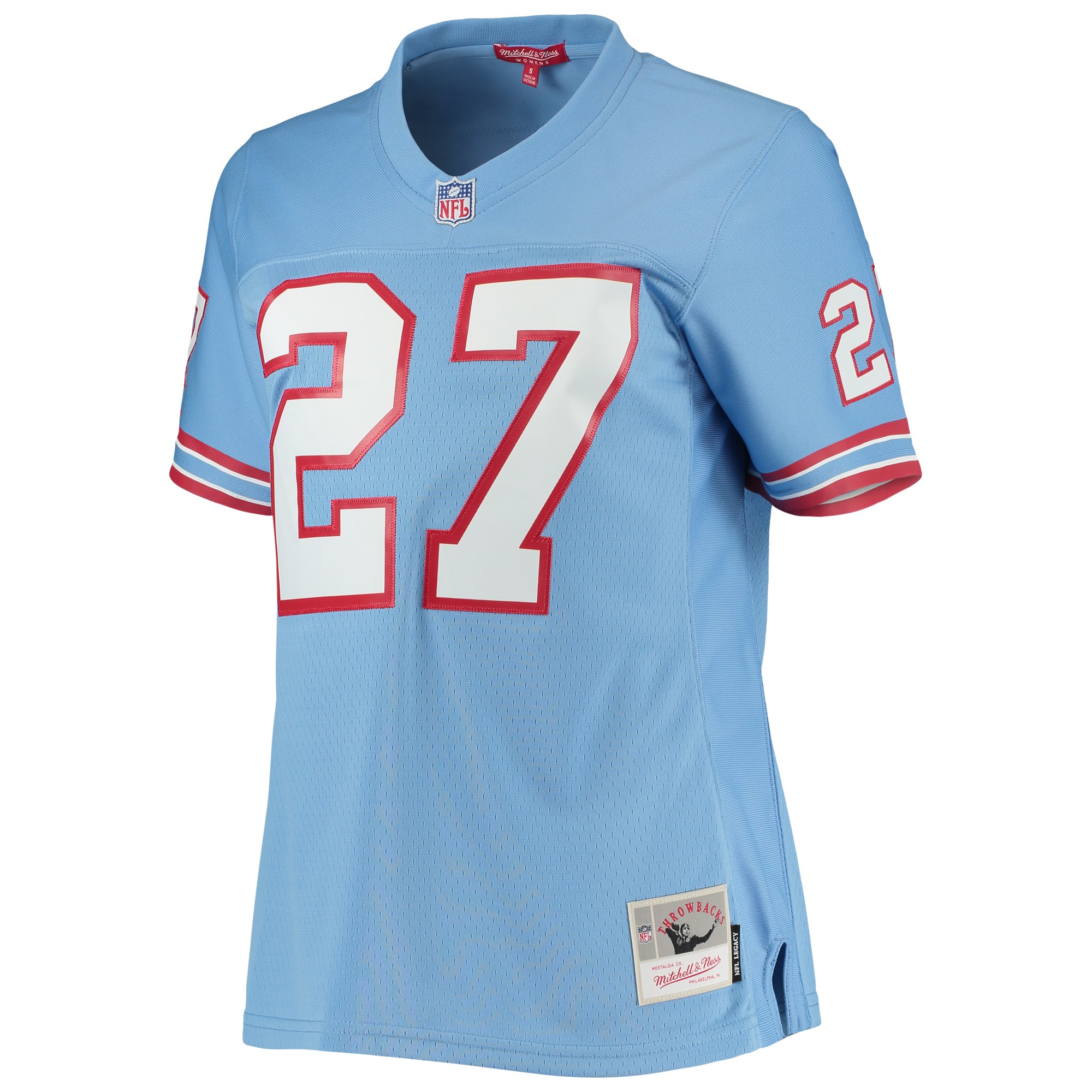 Houston Oilers Eddie George Mitchell Ness Light Blue Legacy Player NFL Jersey Women's