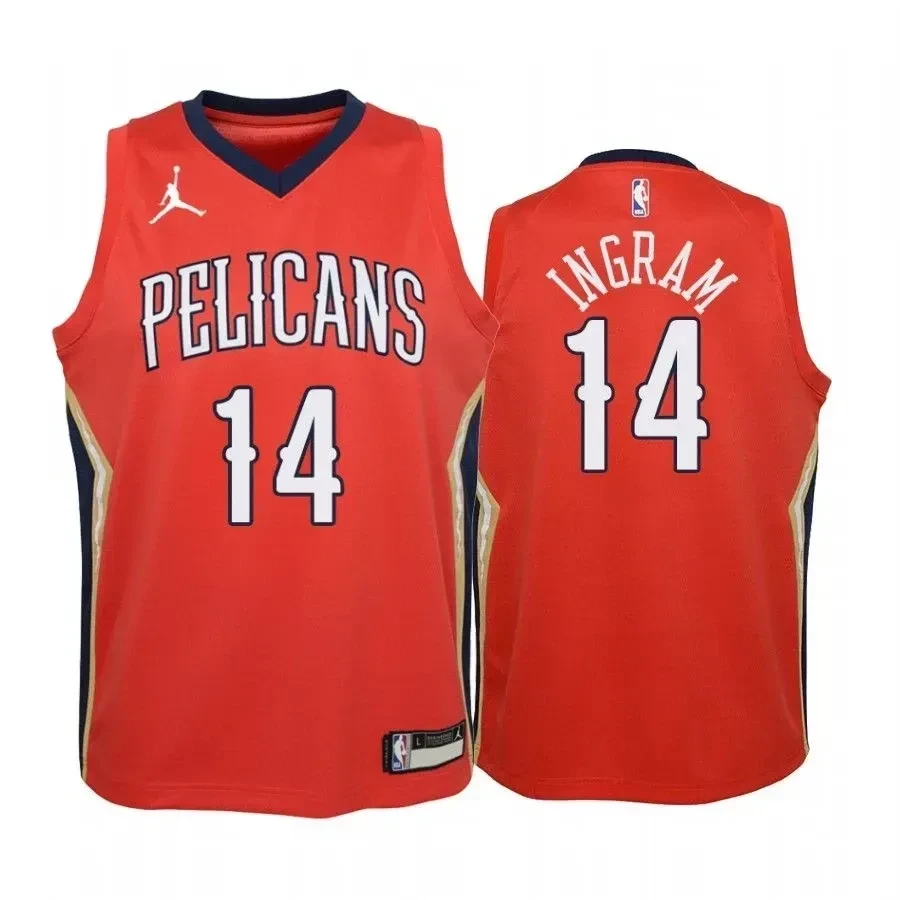Brandon Ingram New Orleans Pelicans Red Statet Jumpman NBA Jersey Youth