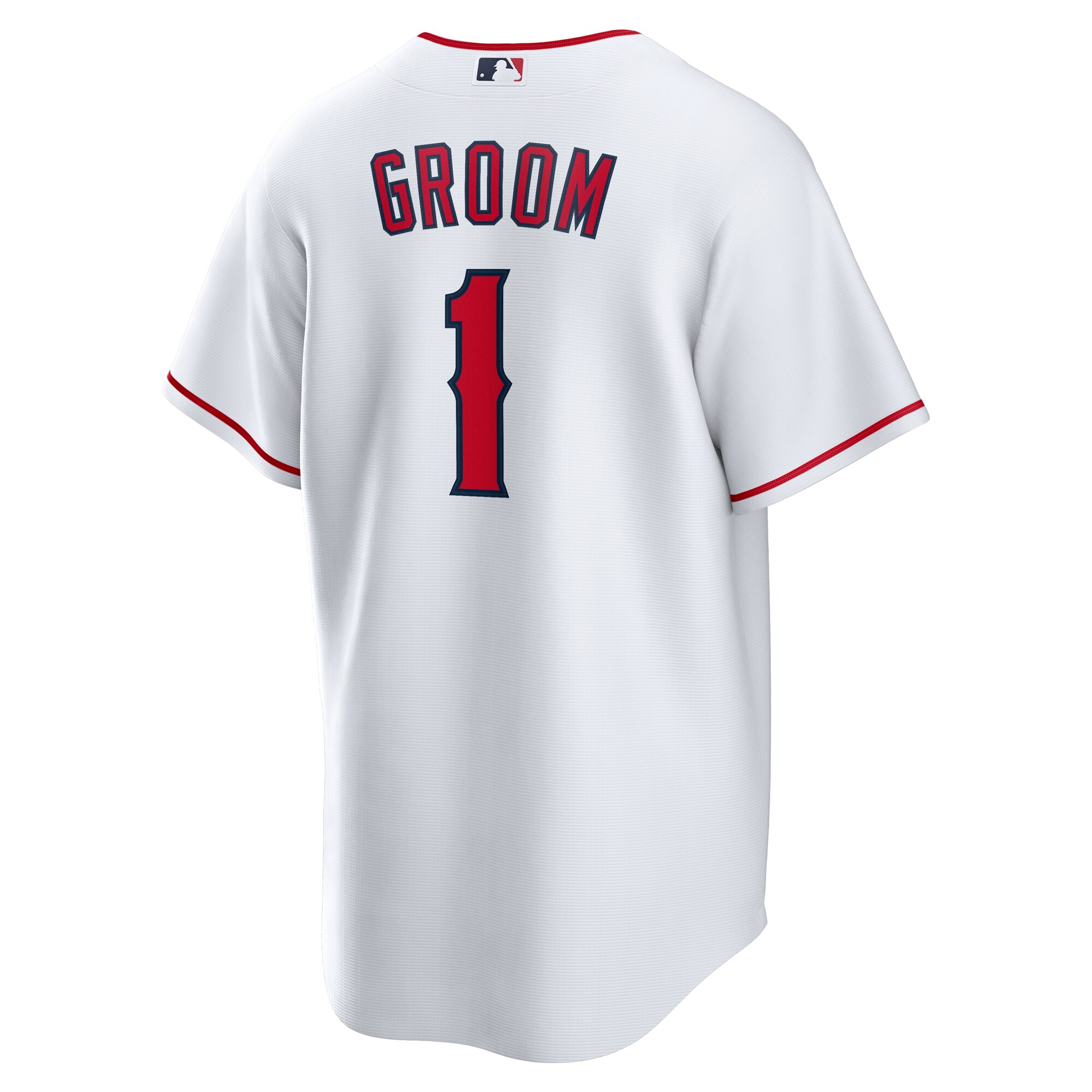 Los Angeles Angels White #1 Groom Home MLB Jersey Men's
